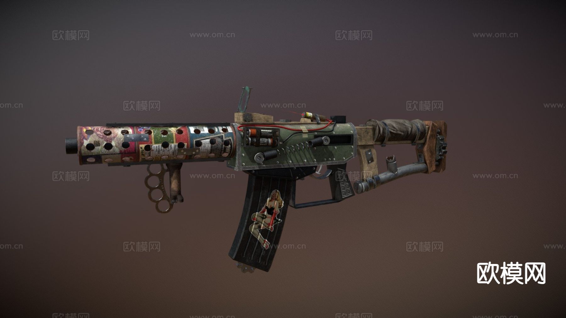 变种废品枪su模型下载（渲染图2）