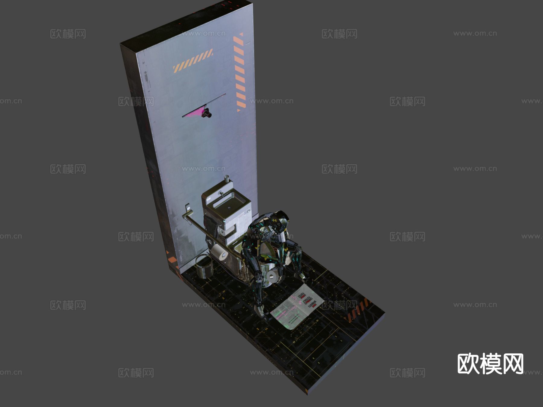 科幻设施 浴室包su模型下载（渲染图6）