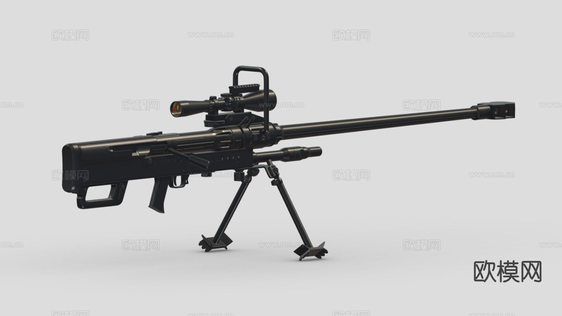 重机枪 枪支 枪械su模型下载（渲染图6）