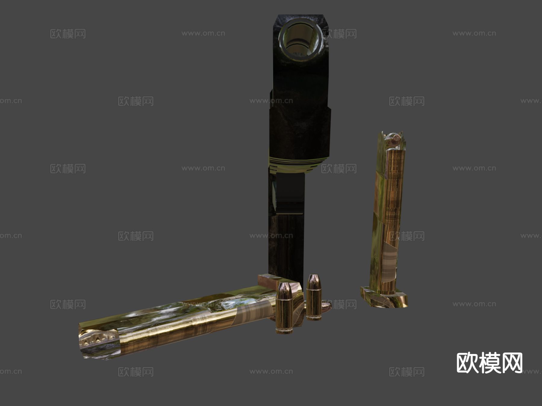 USP手枪 枪支 枪械su模型下载（渲染图6）