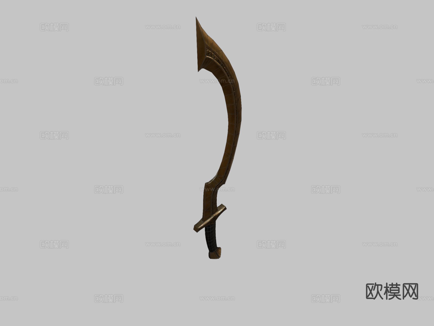 埃及月牙刀-青铜版su模型下载（渲染图1）