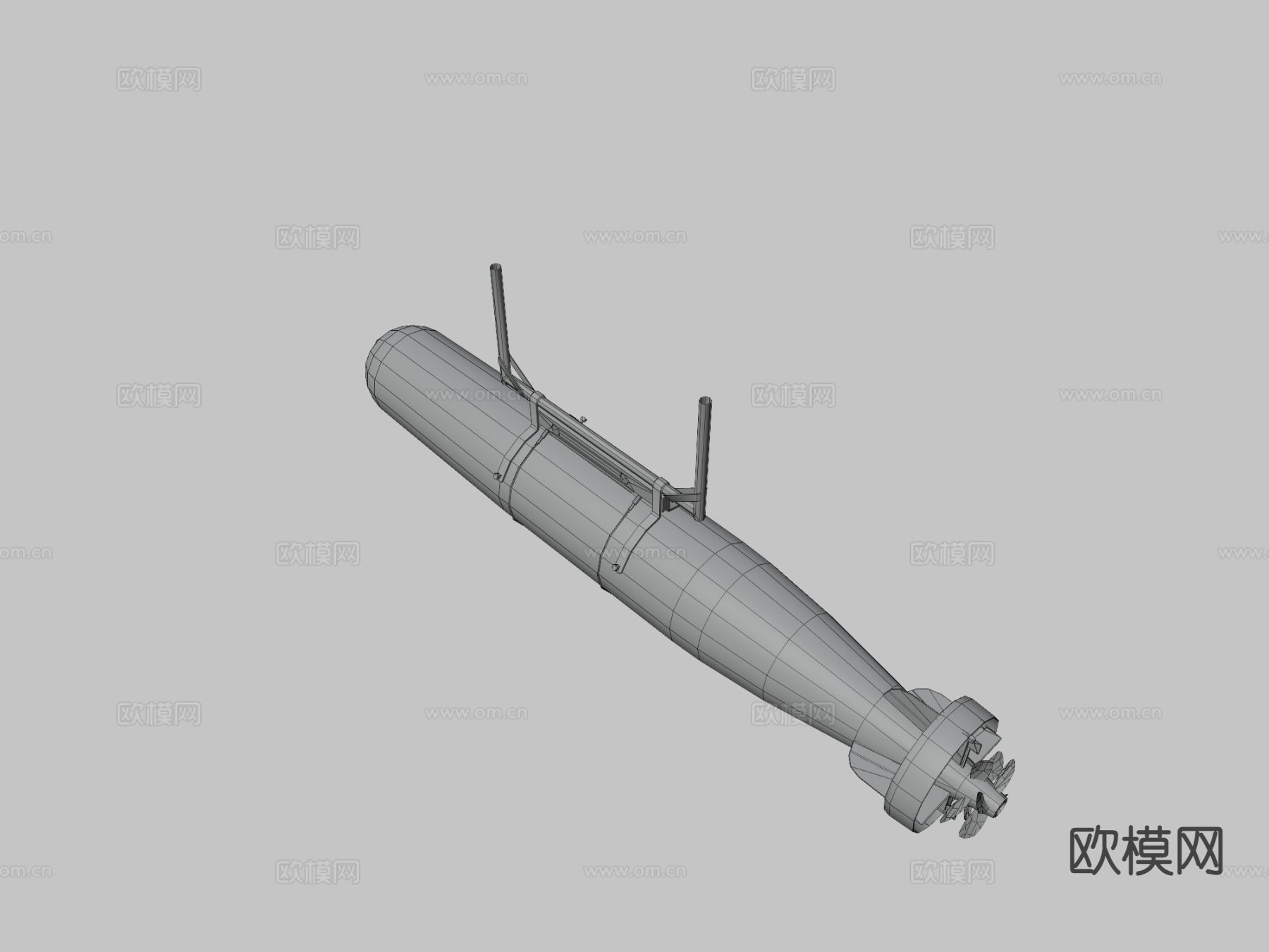 MARK13-2 US鱼雷 发射器 武器su模型下载（渲染图3）