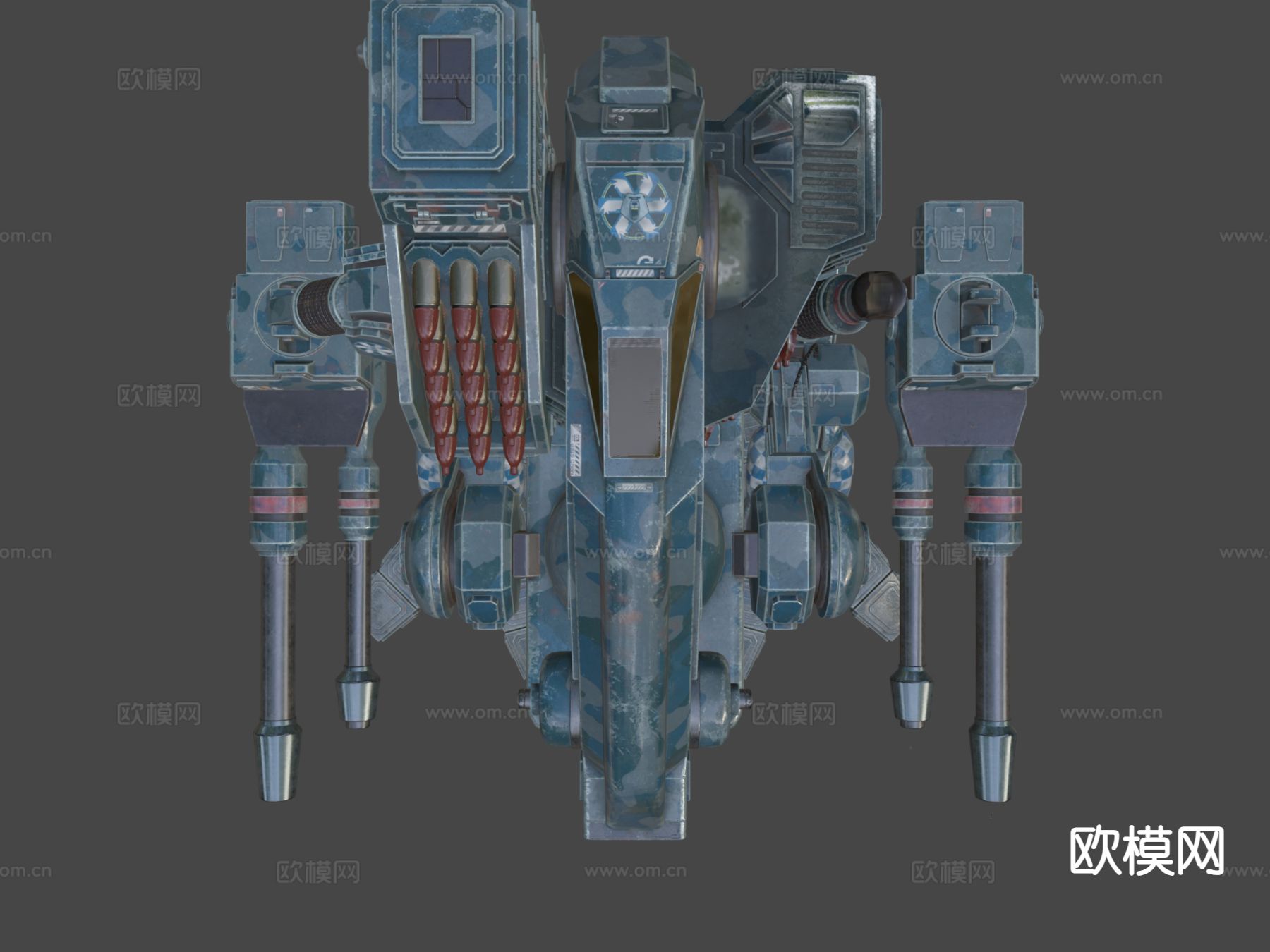 战斗机甲su模型下载（渲染图6）