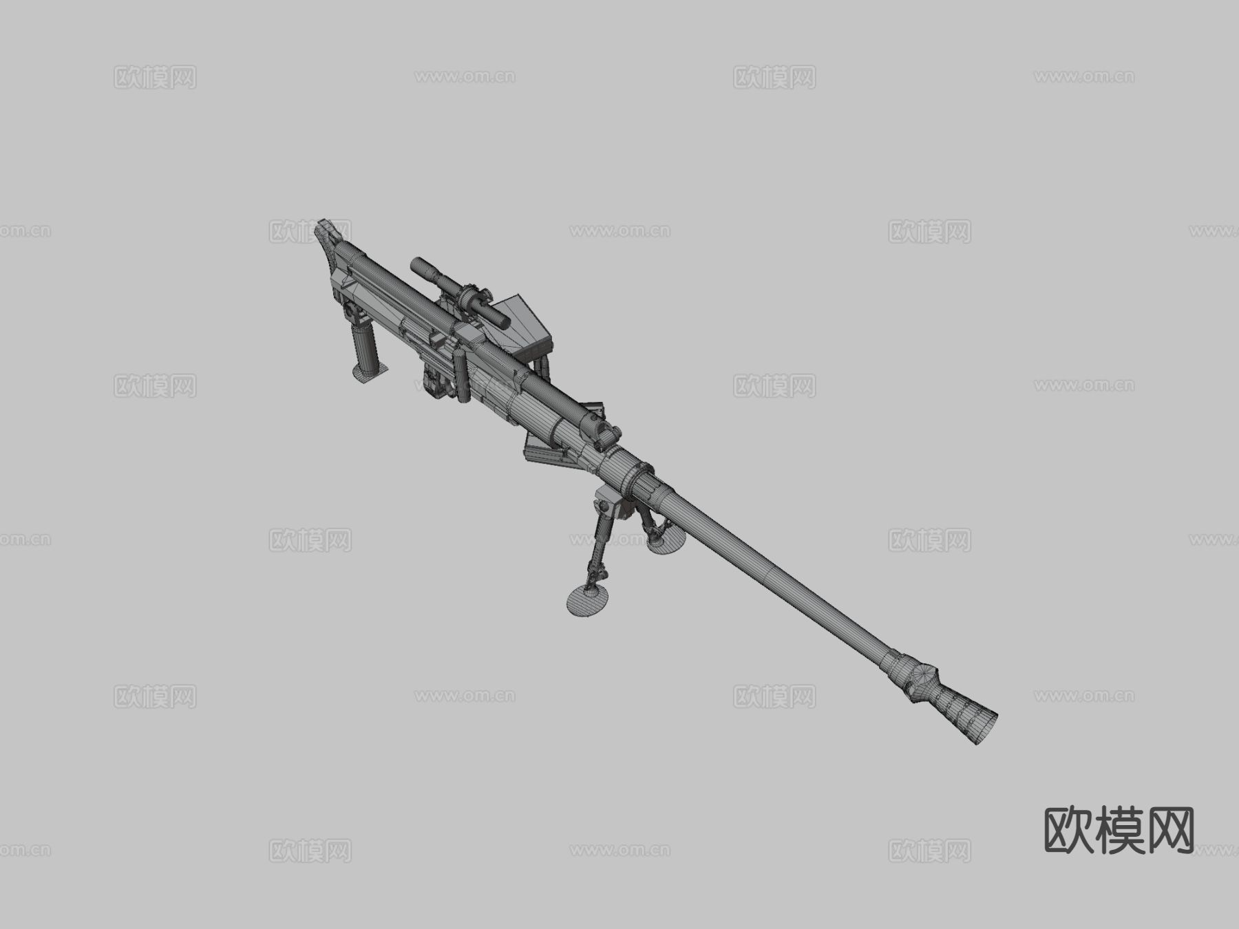 M反坦克步枪 枪支 枪械su模型下载（渲染图3）