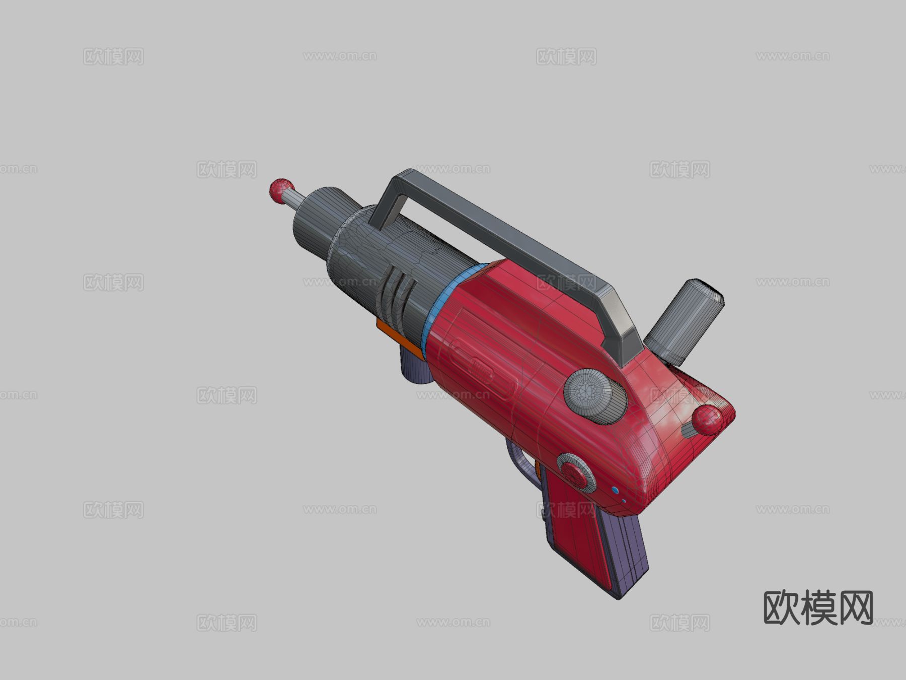 复古枪su模型下载（渲染图1）