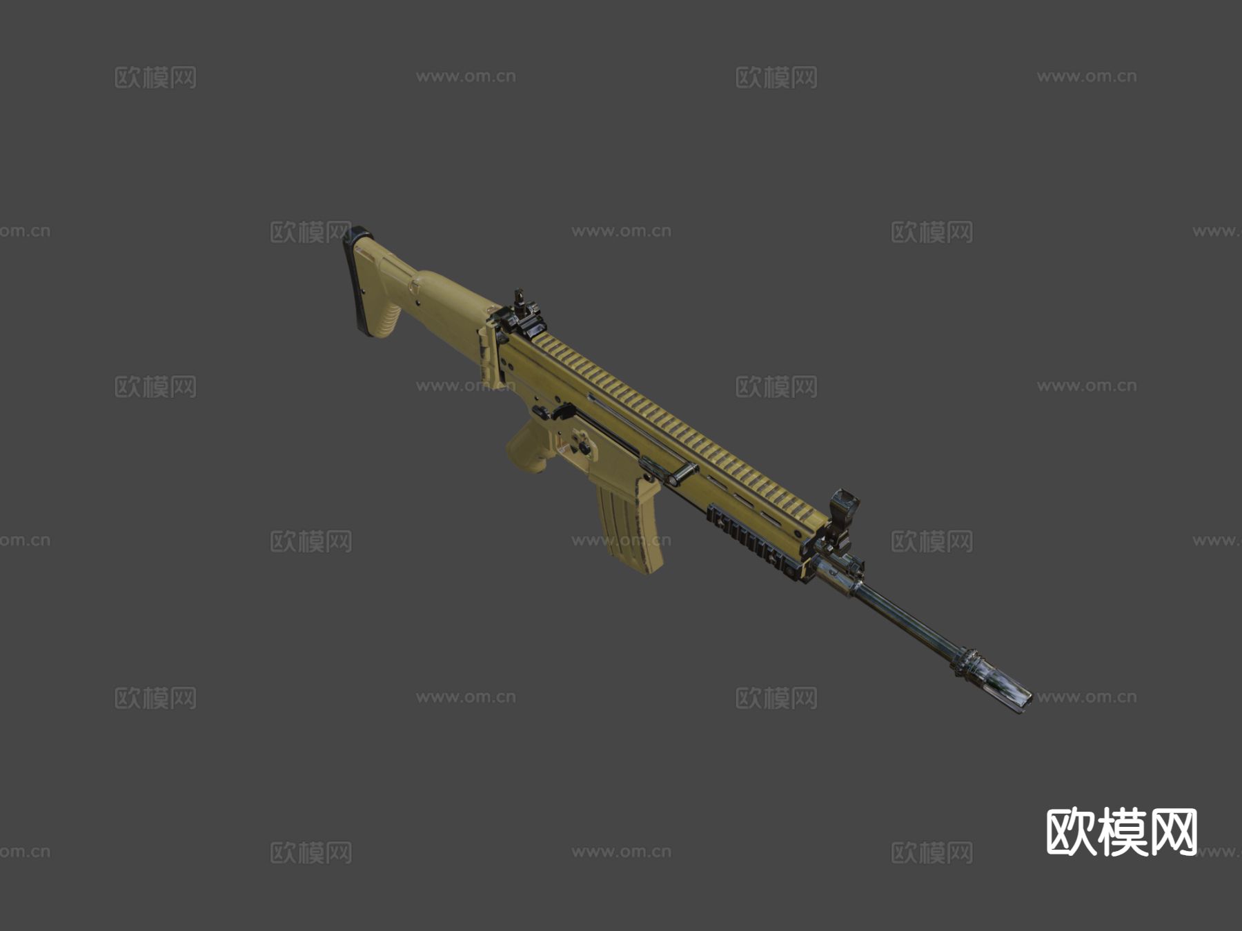 自动步枪 枪支 枪械su模型下载（渲染图6）