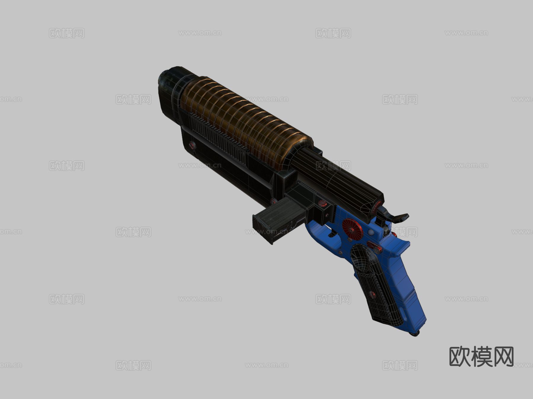手枪 枪支 枪械su模型下载（渲染图1）