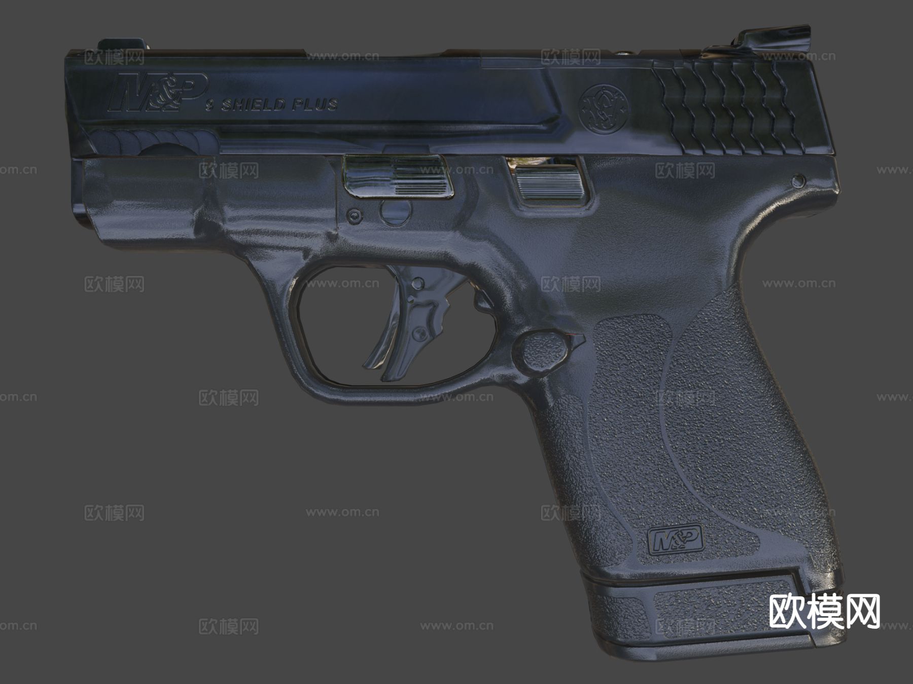 手枪 枪支 枪械su模型下载（渲染图7）