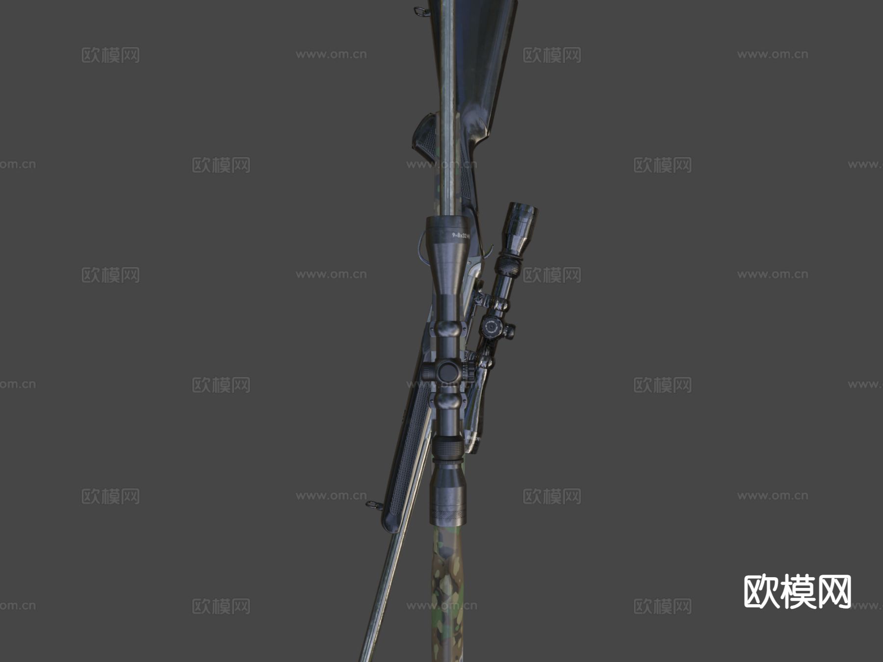 狙击步枪 枪支 枪械su模型下载（渲染图7）