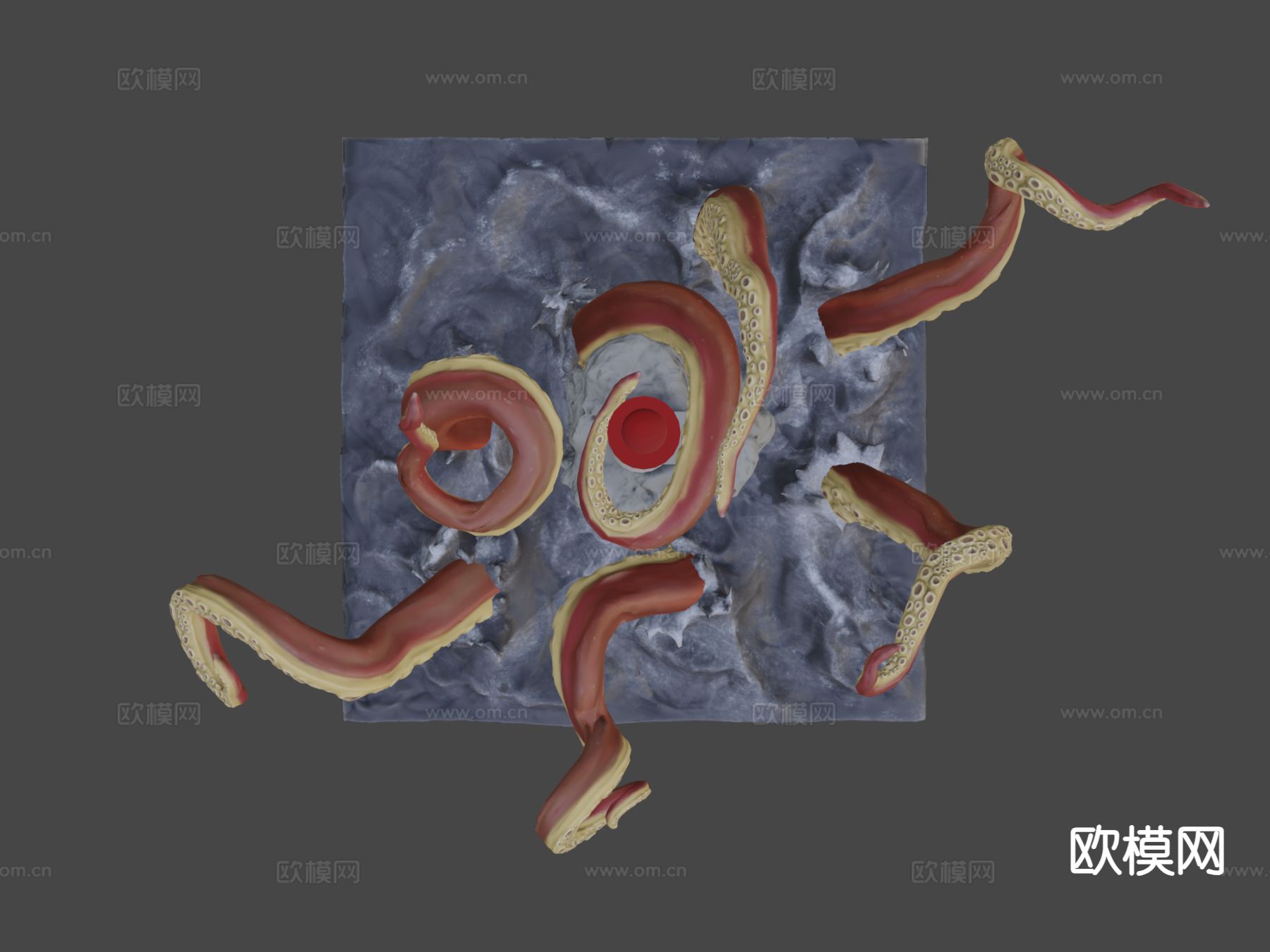 陆战队雕塑 动漫雕塑su模型下载（渲染图7）