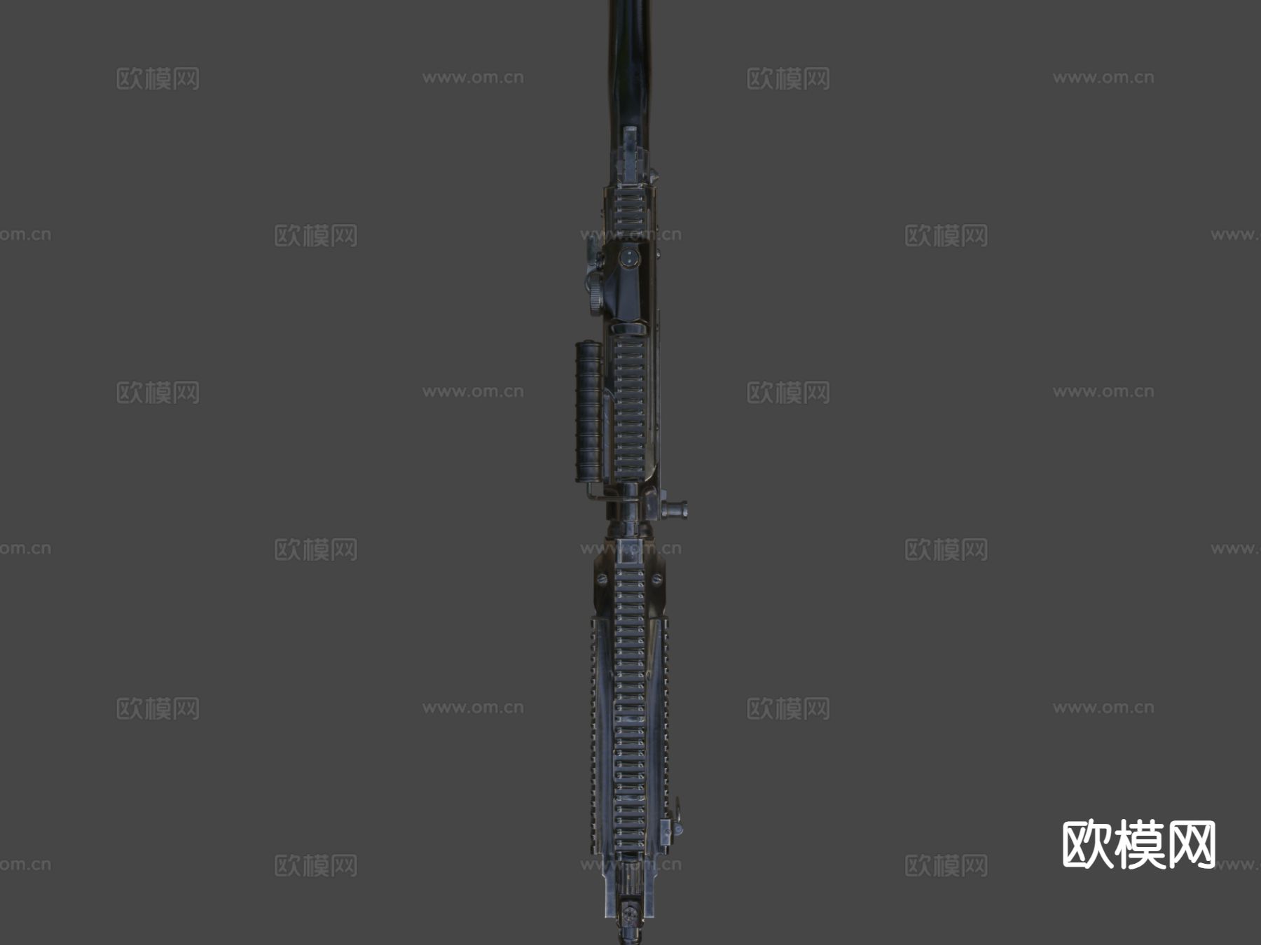 折叠式自动步枪su模型下载（渲染图1）