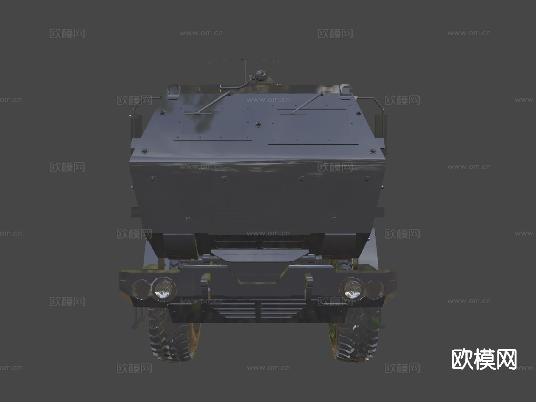 高机动性火箭炮车su模型下载（渲染图5）