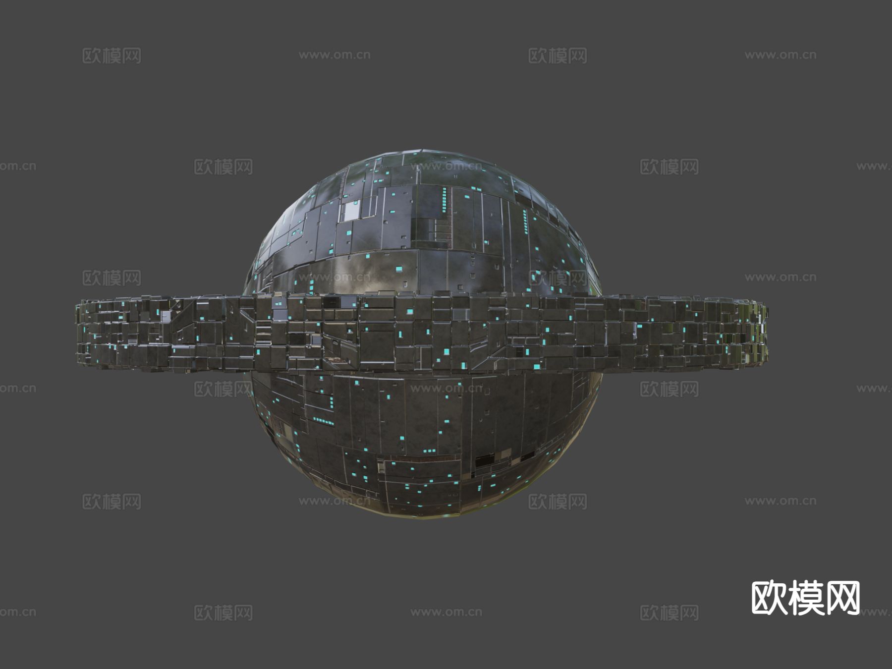 球体宇宙飞船总部母舰su模型下载（渲染图5）
