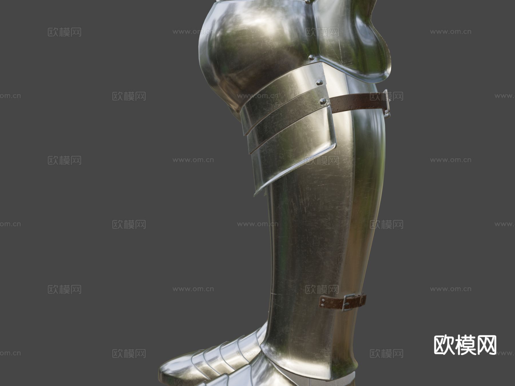 欧洲中世纪胫甲与马刺su模型下载（渲染图5）