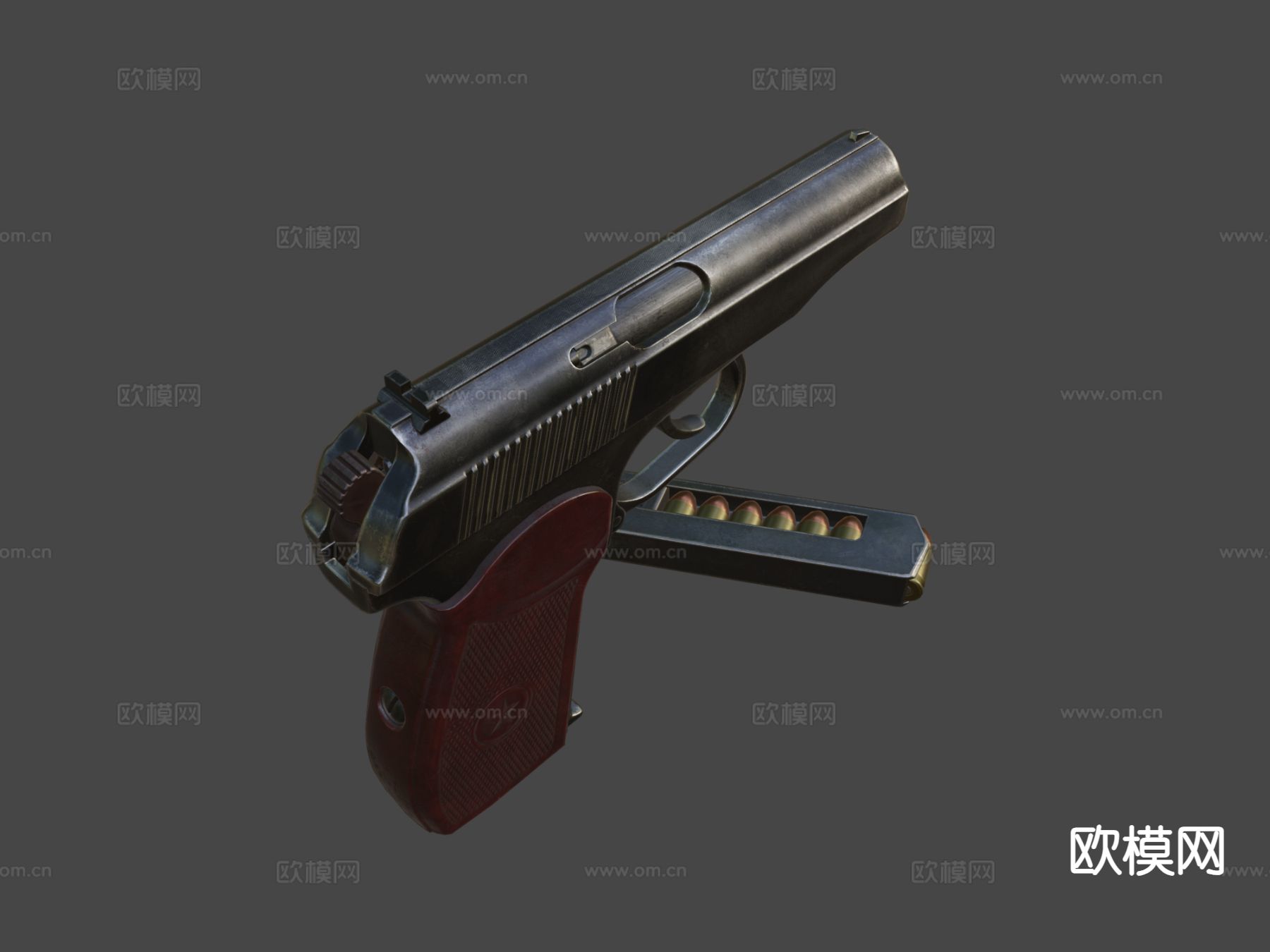 手枪 枪支 枪械su模型下载（渲染图5）