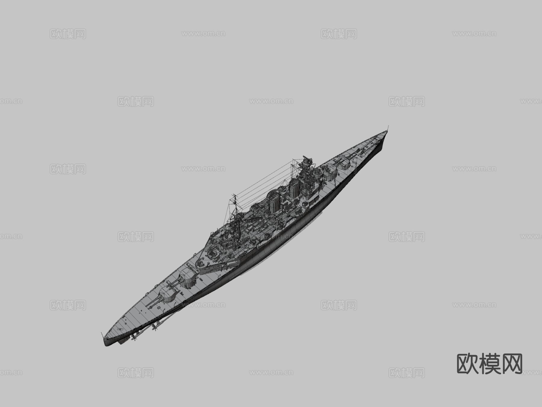 船巡逻舰su模型下载（渲染图1）