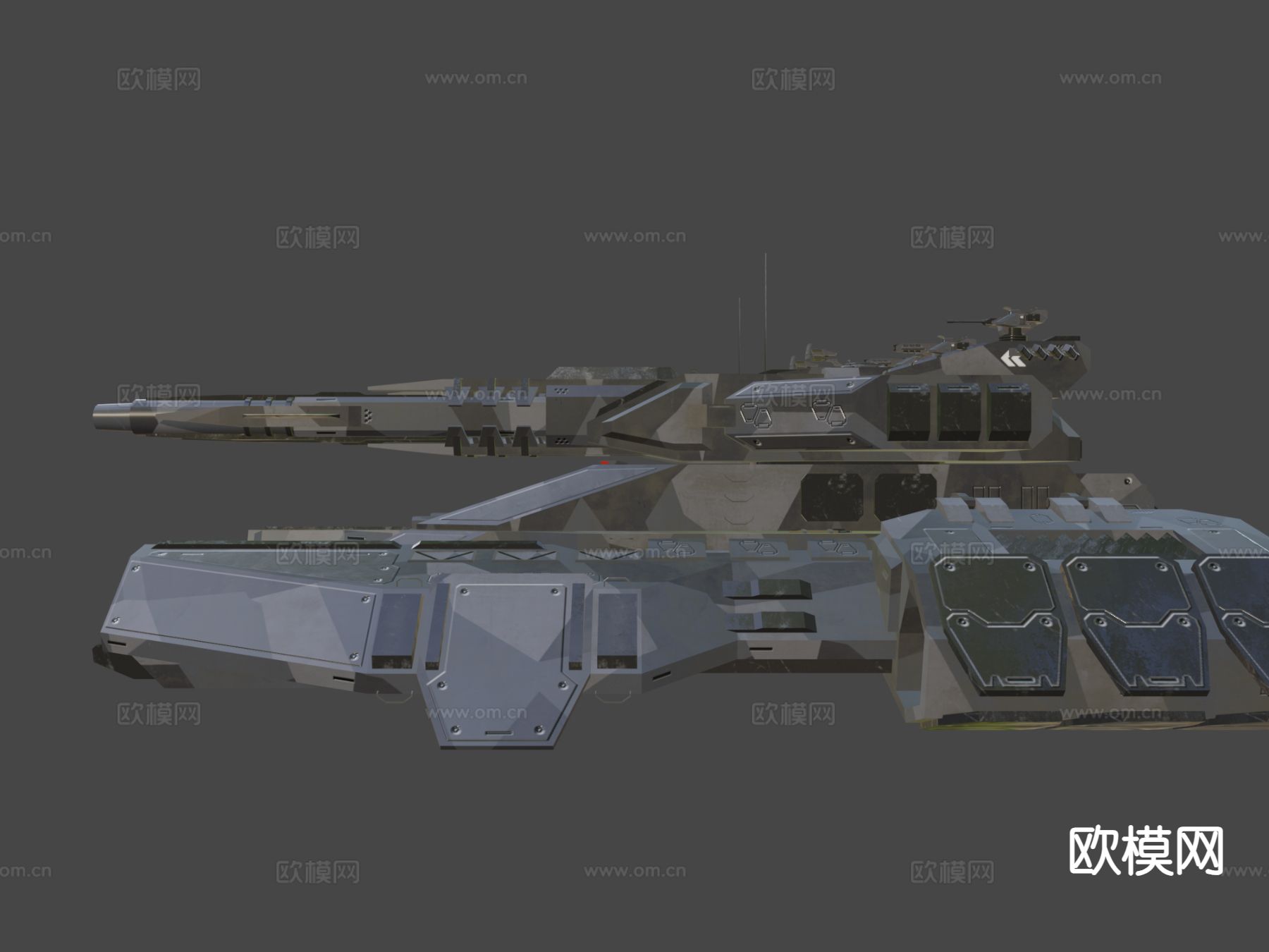 科幻傀儡突击反重力坦克su模型下载（渲染图7）