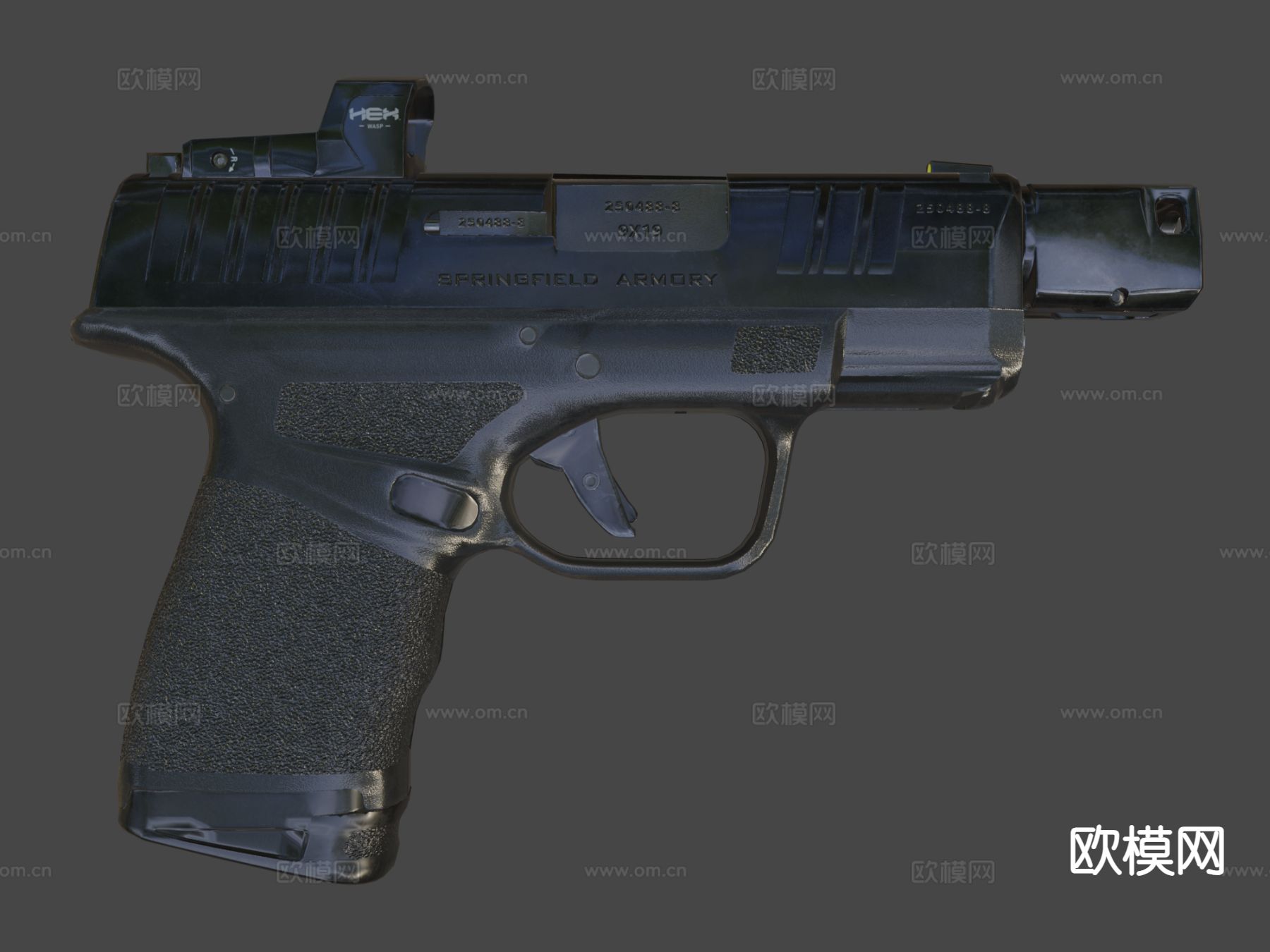 手枪 枪支 枪械su模型下载（渲染图7）