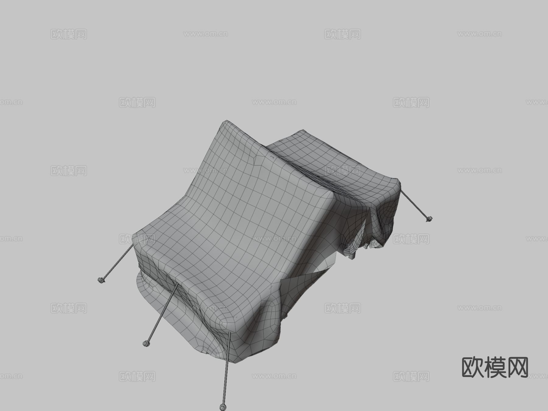 中世纪帐篷su模型下载（渲染图1）