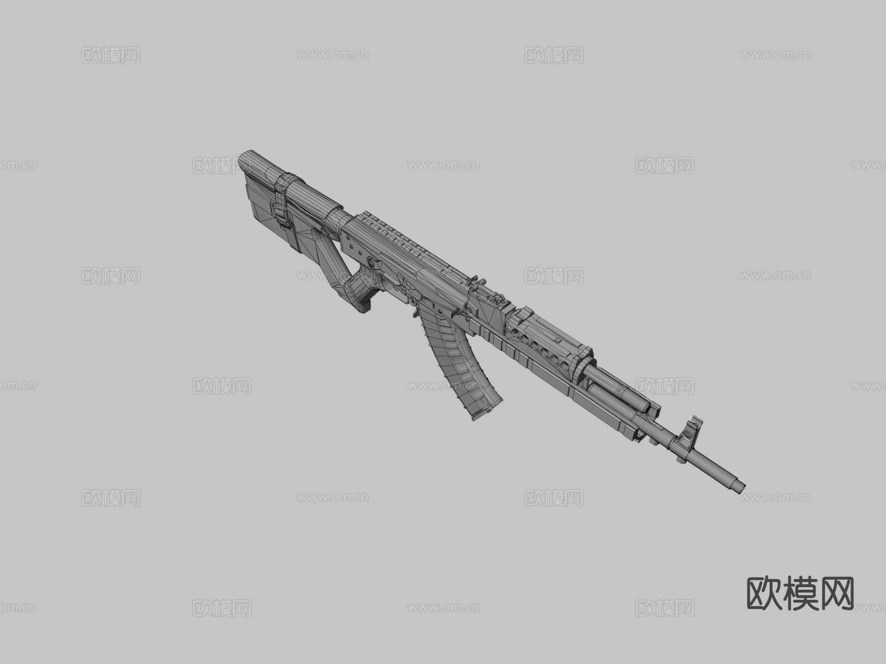 M762 突击步枪 枪支 枪械su模型下载（渲染图3）