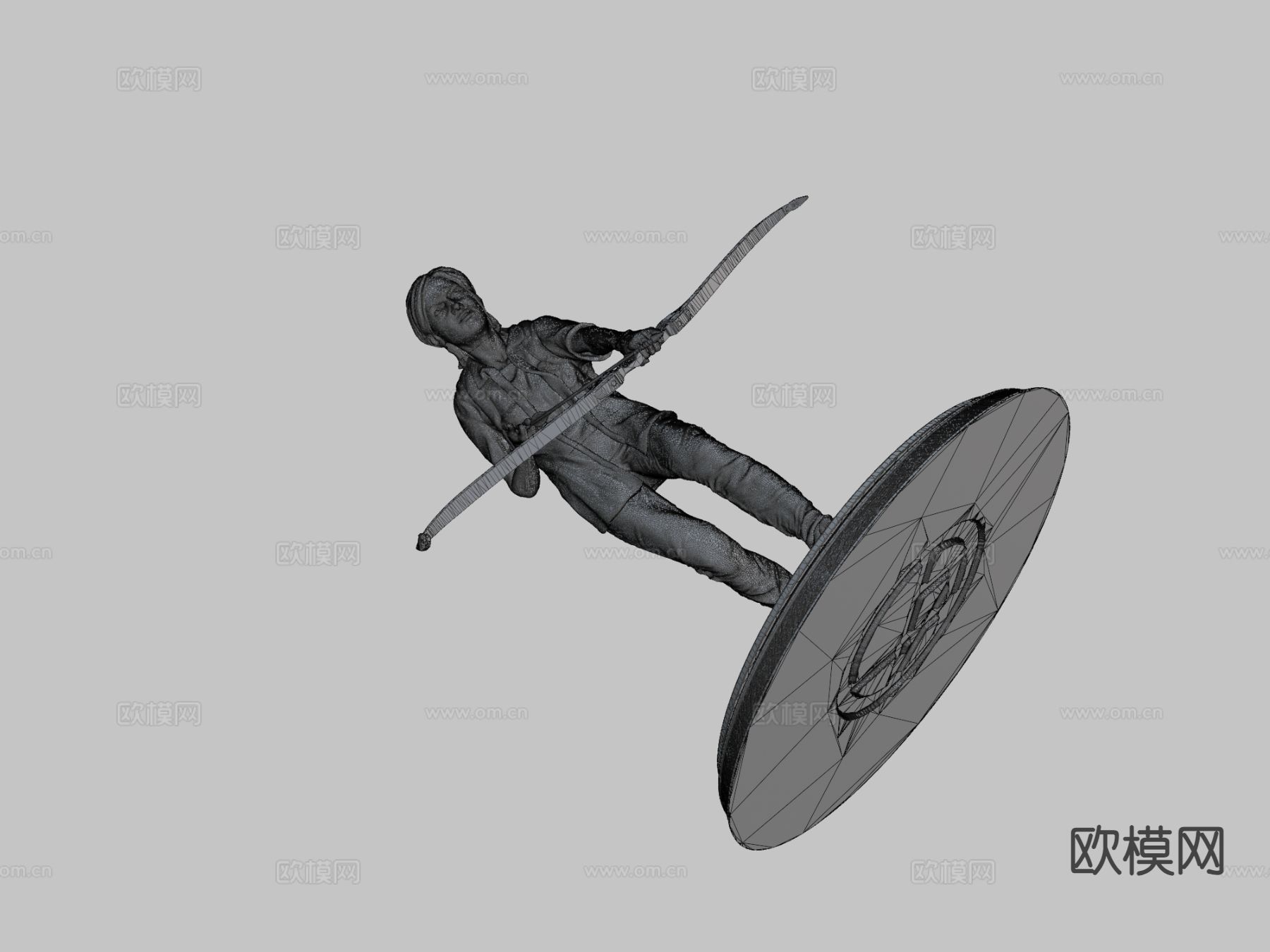 Ellie- 石膏雕像 人物雕塑su模型下载（渲染图2）