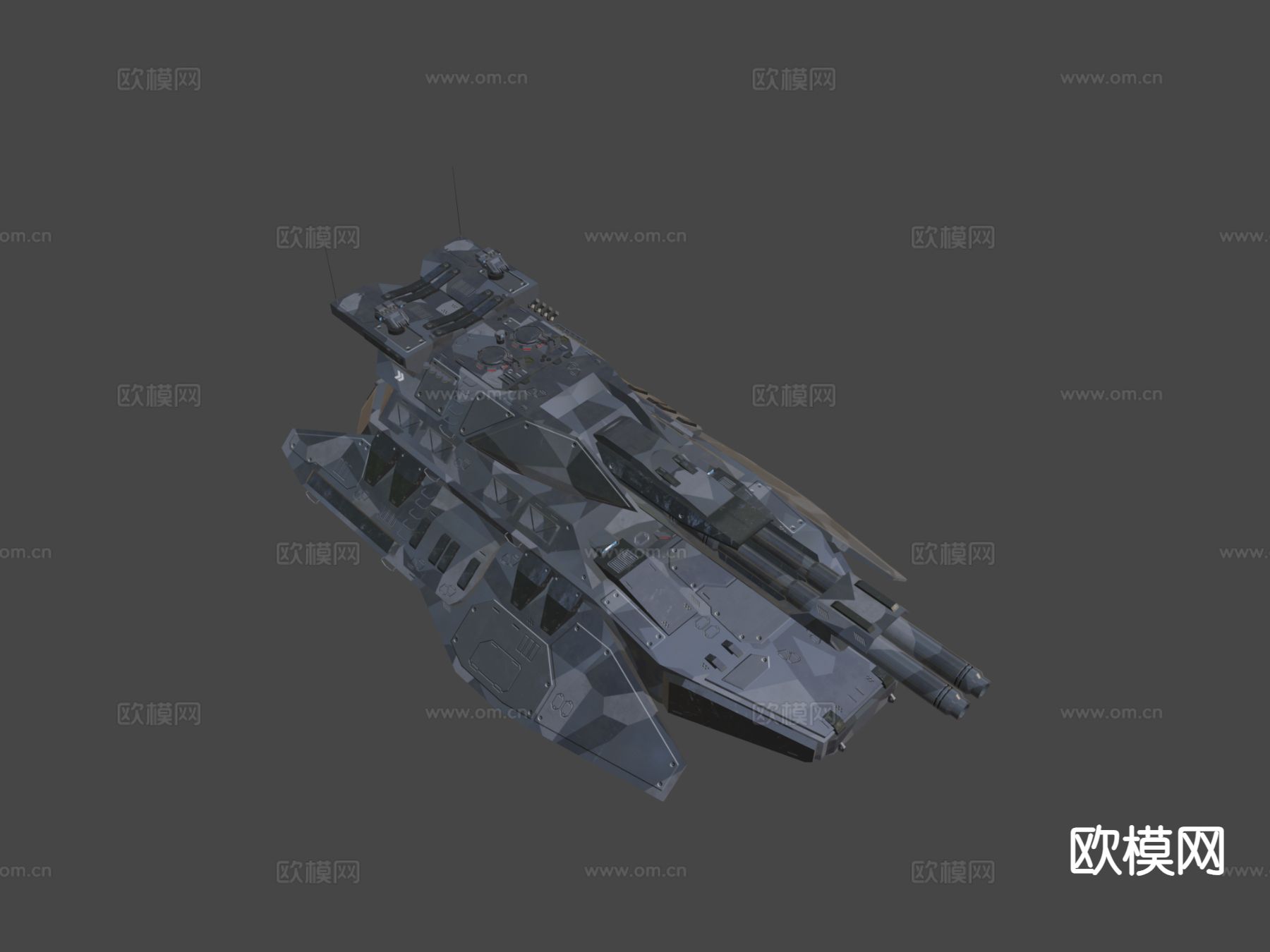 科幻蝎子重型反重力坦克su模型下载（渲染图5）