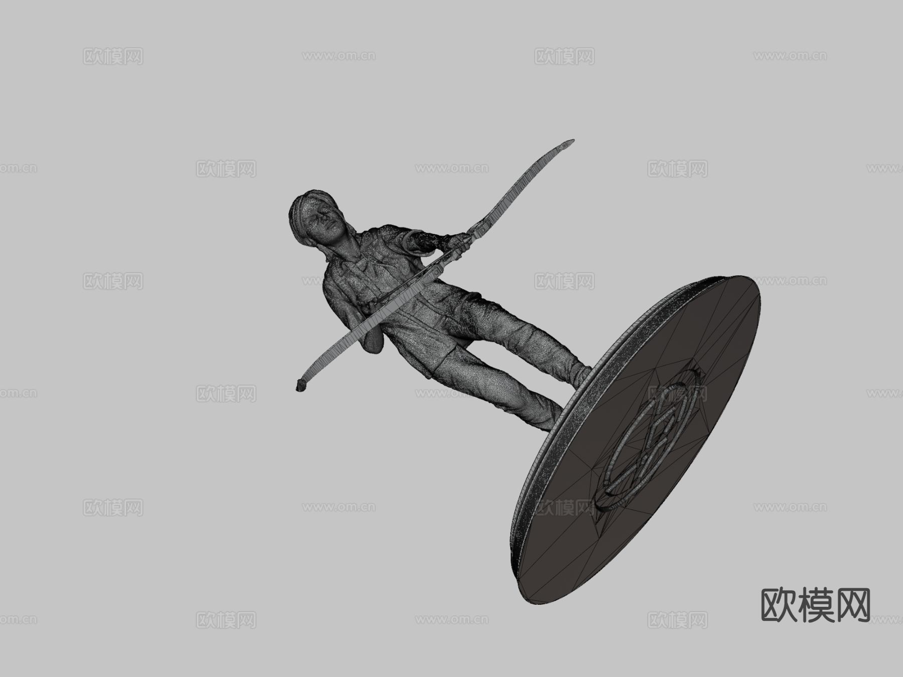 Ellie- 石膏雕像 人物雕塑su模型下载（渲染图3）