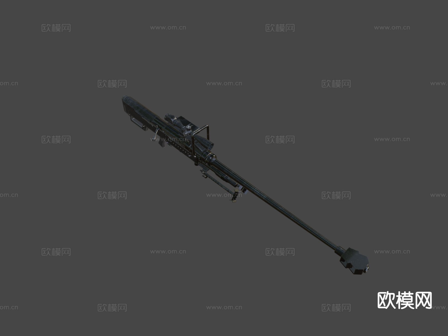 MW阻击枪su模型下载（渲染图7）