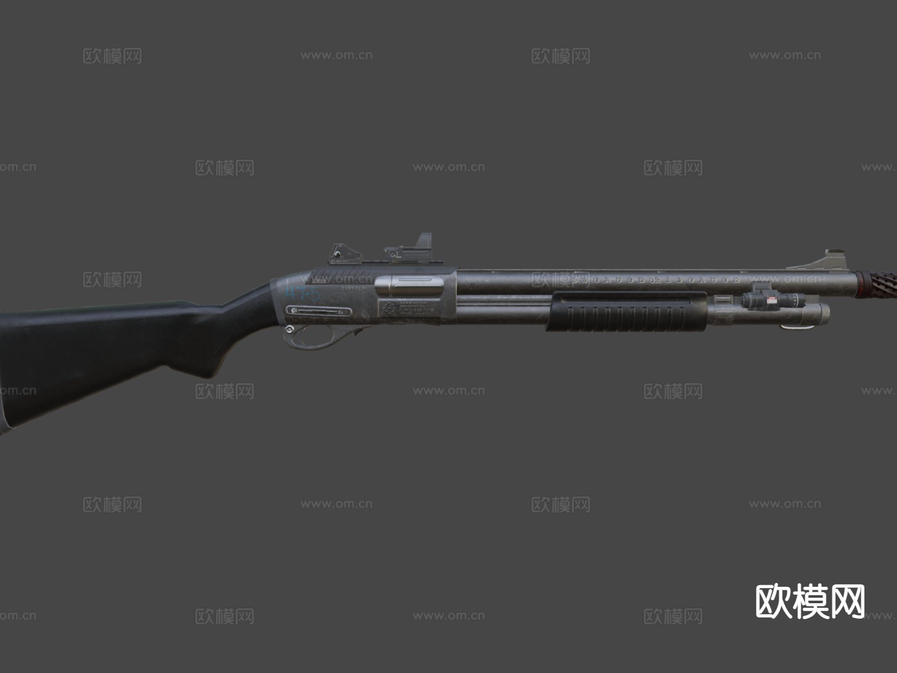 雷明顿870 霰弹枪 枪支 枪械su模型下载（渲染图7）