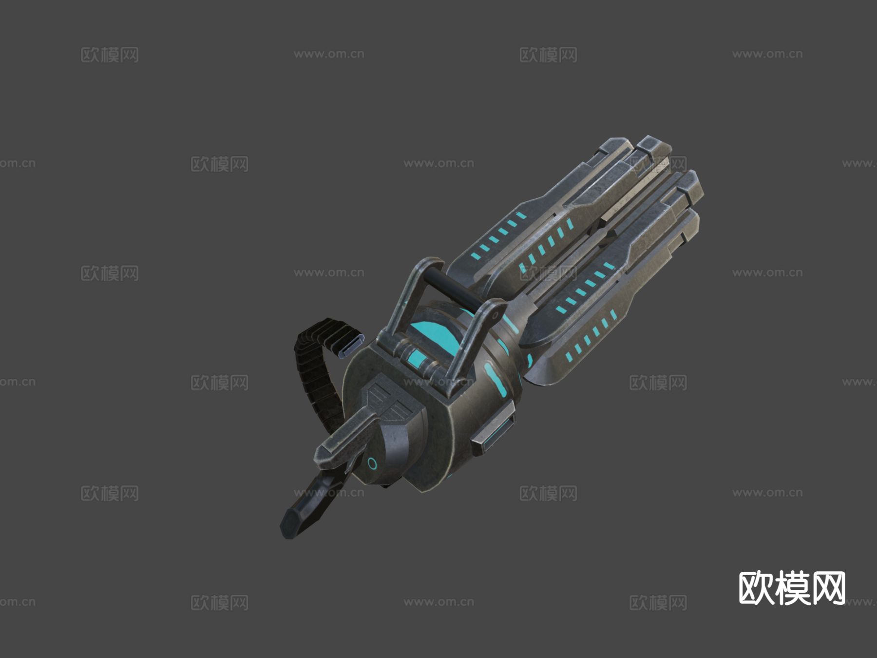 迷你炮 武器su模型下载（渲染图1）