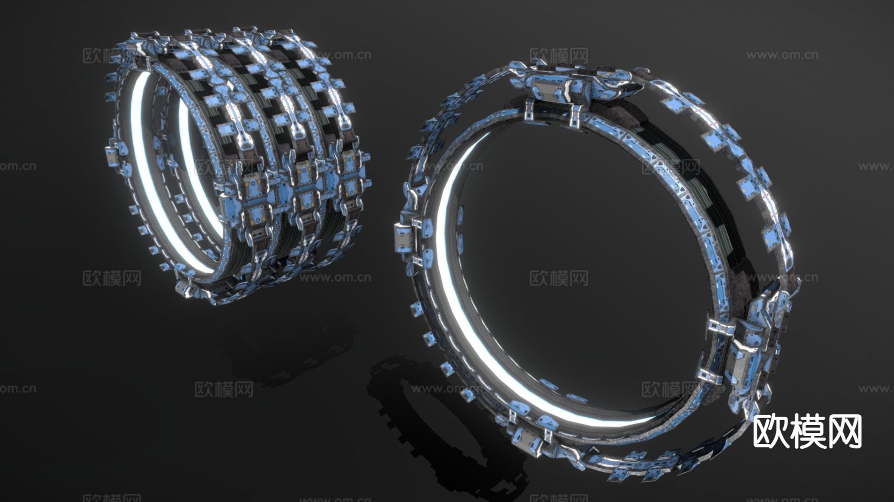 IV型 科幻跳跃门 机械设备su模型下载（渲染图2）