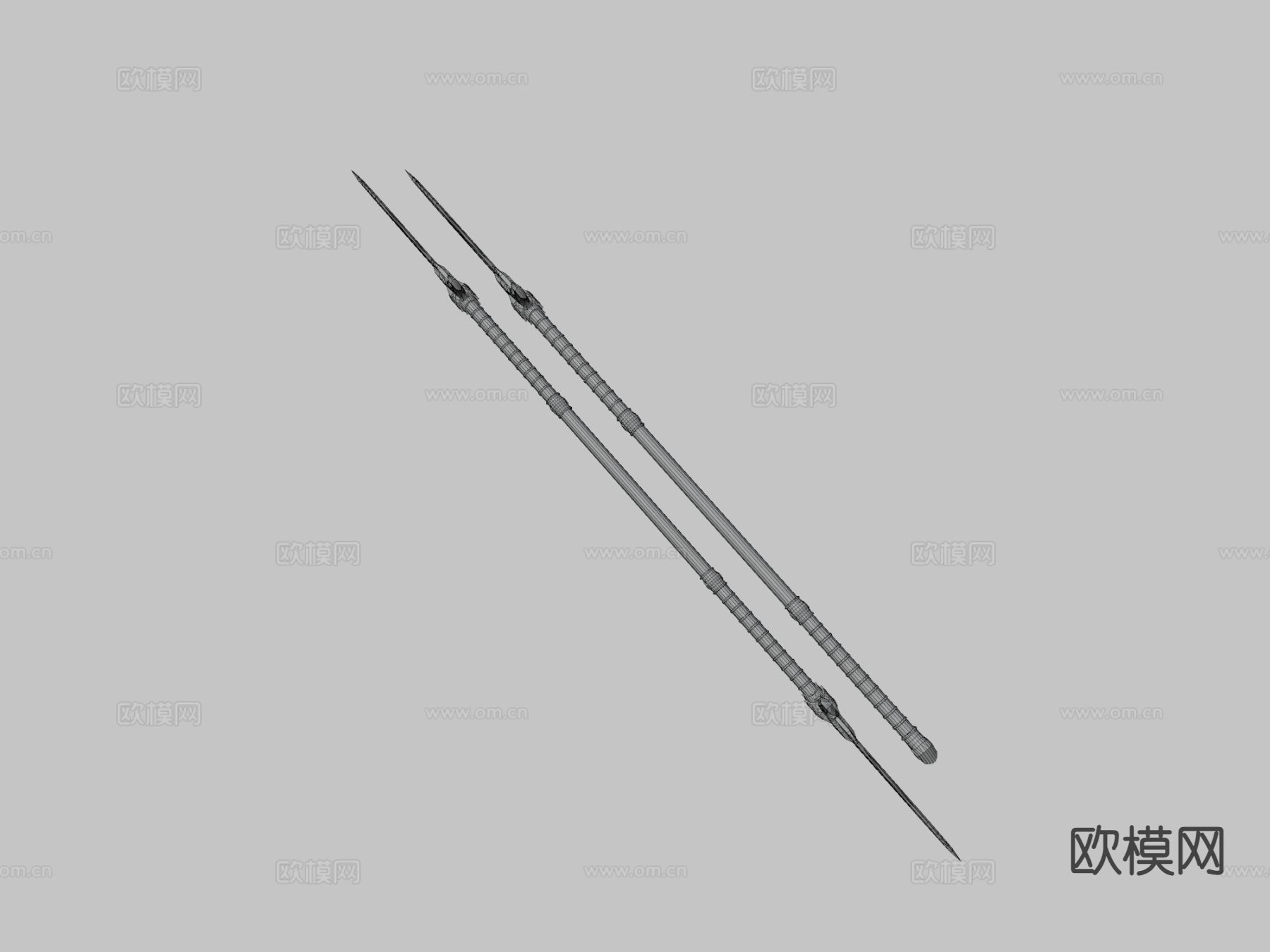 矛和戟su模型下载（渲染图1）