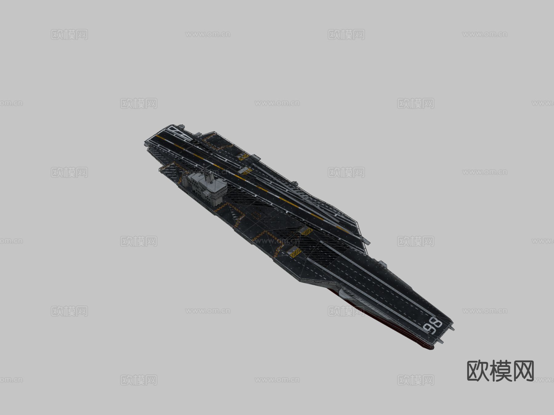 尼米兹航空母舰su模型下载（渲染图2）