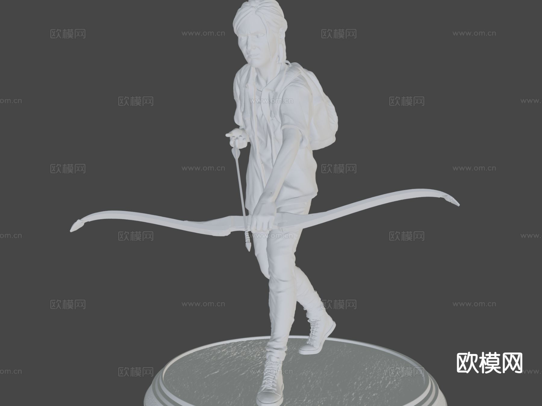 Ellie- 石膏雕像 人物雕塑su模型下载（渲染图1）