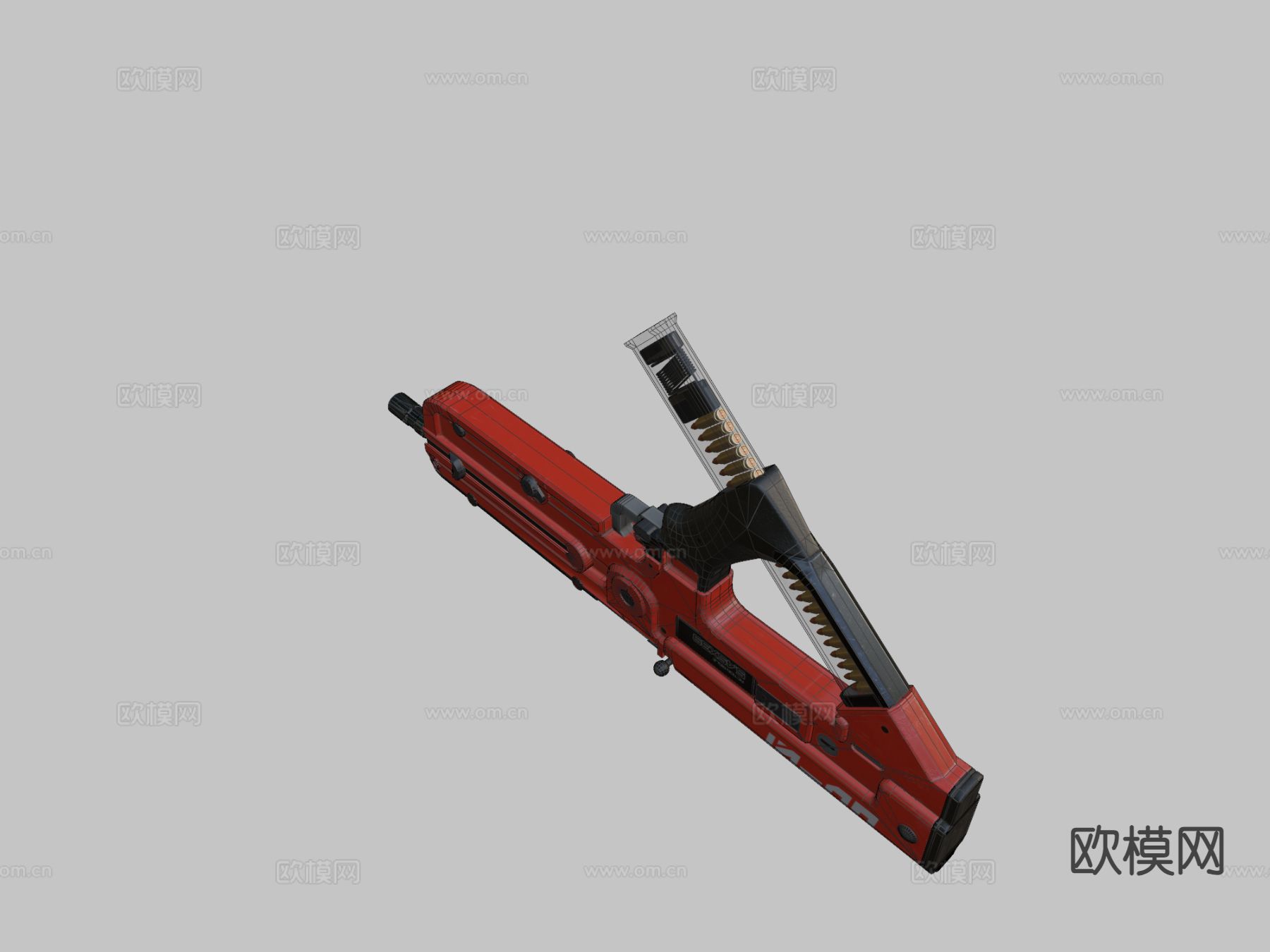 科幻步枪su模型下载（渲染图3）