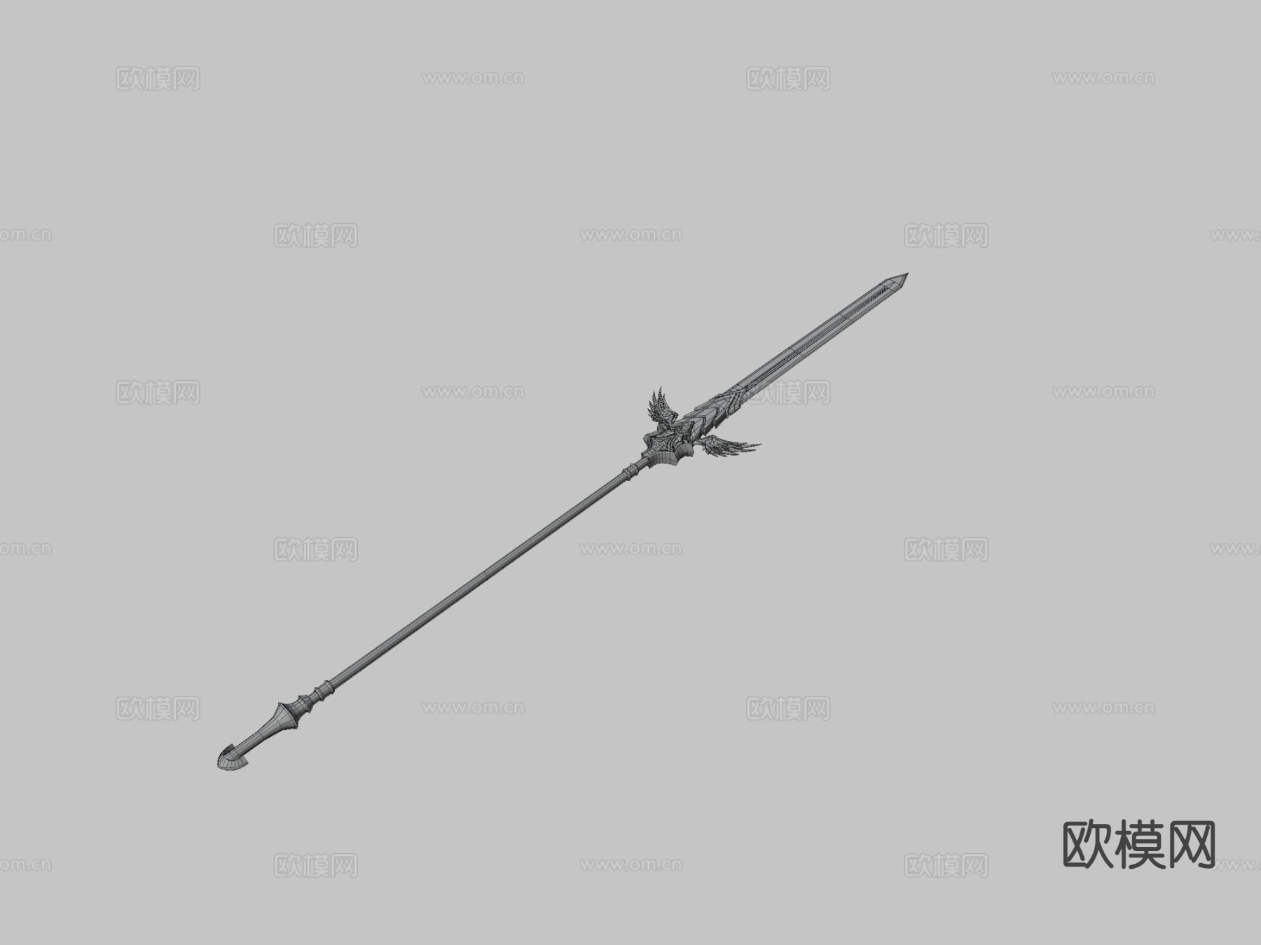 长矛su模型下载（渲染图3）