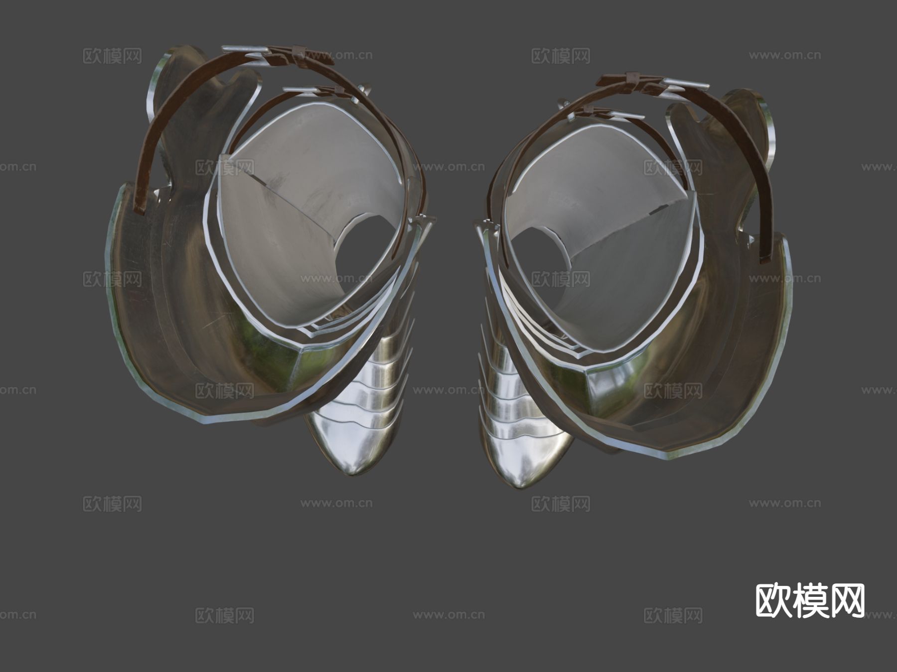 欧洲中世纪胫甲与马刺su模型下载（渲染图6）