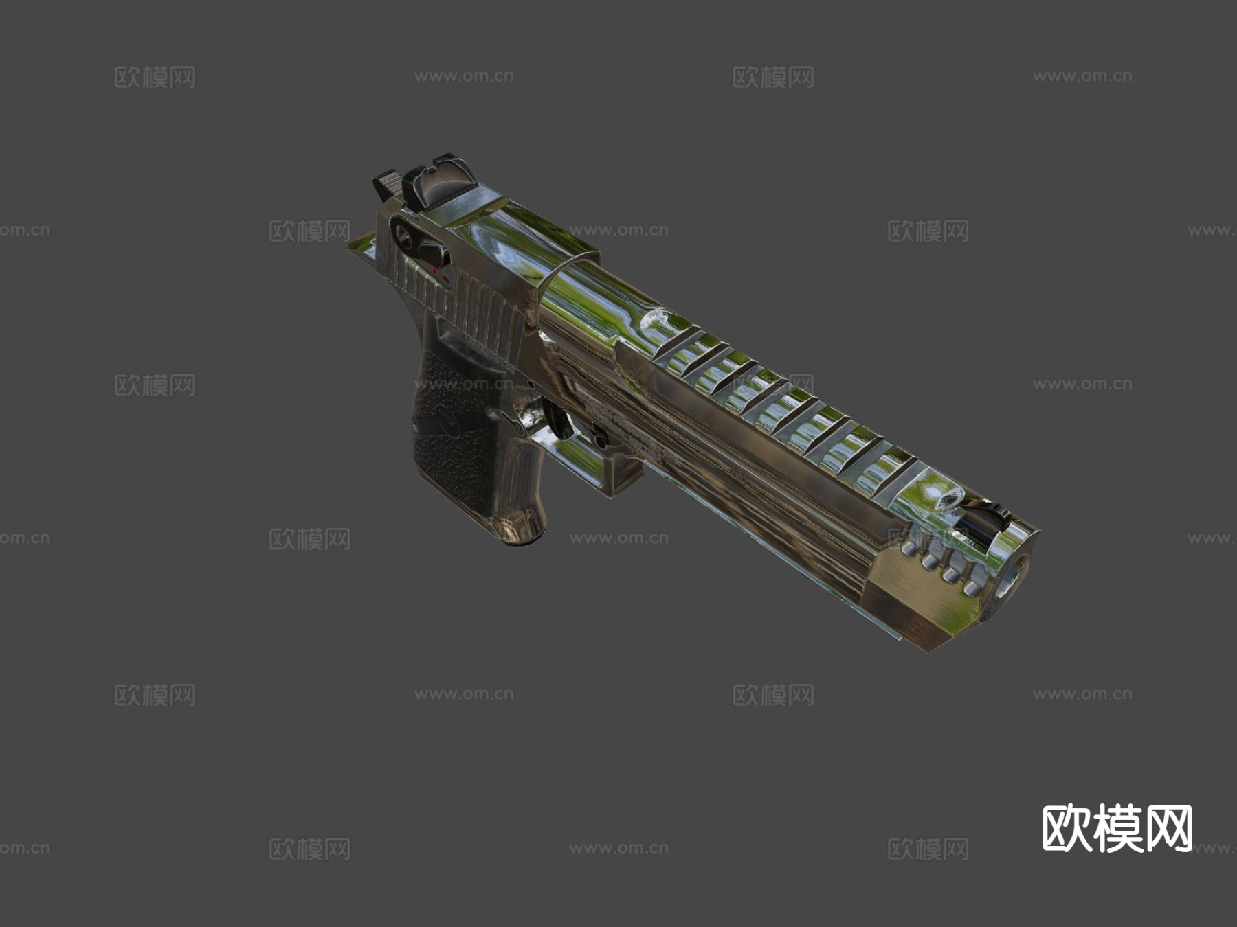 沙漠之鹰手枪 枪支 枪械su模型下载（渲染图6）