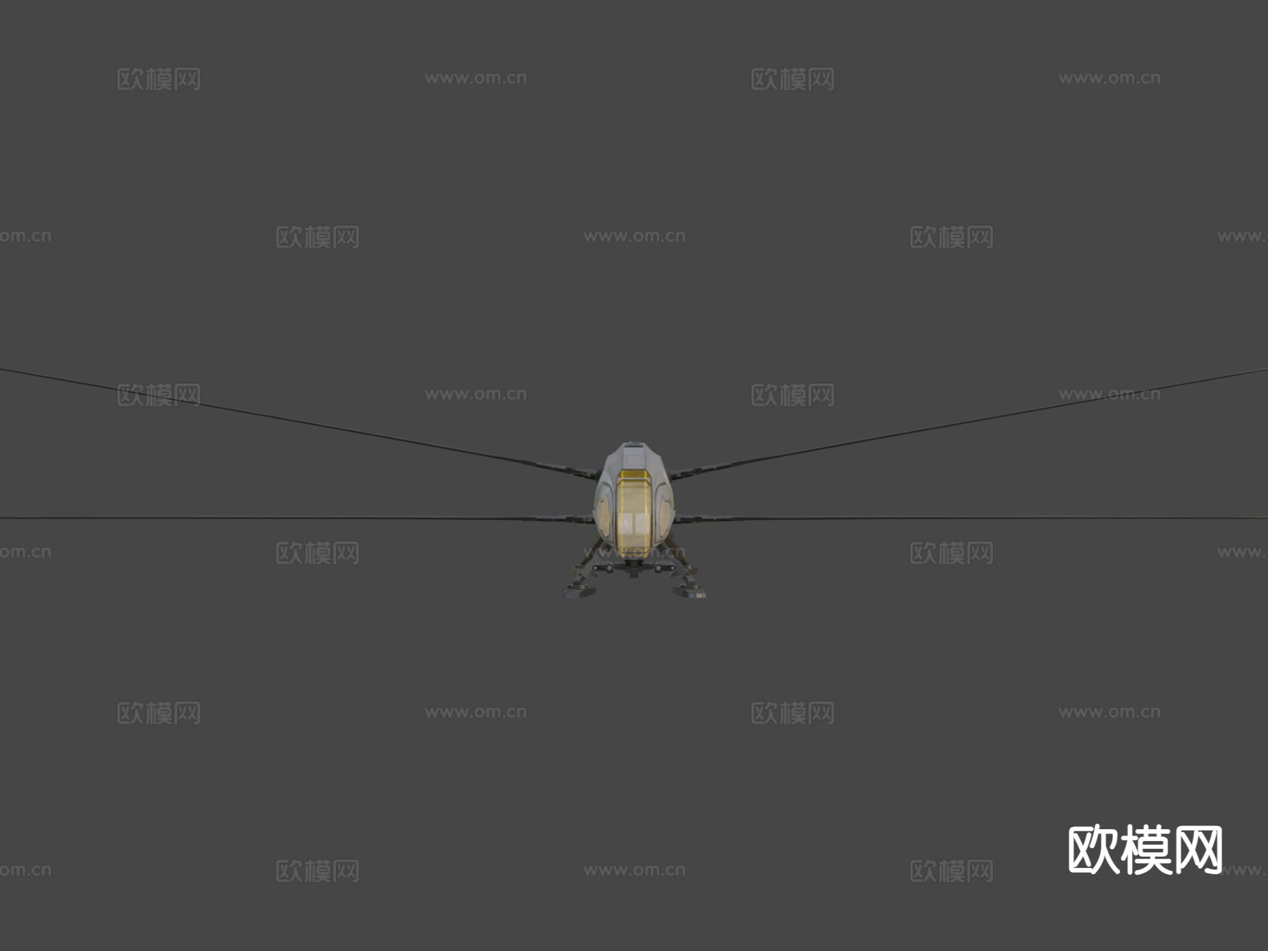 沙丘鸟翼飞行器su模型下载（渲染图6）