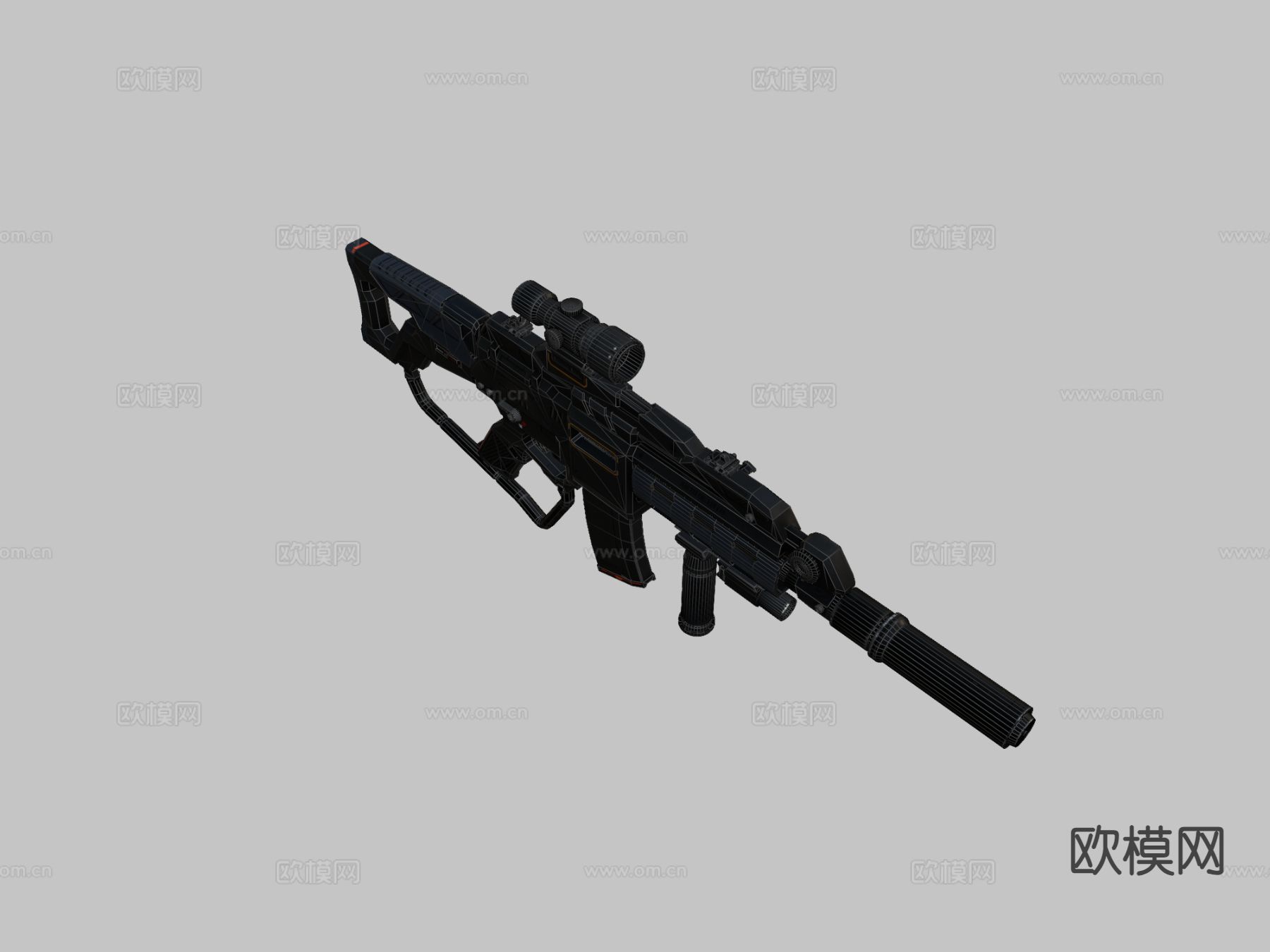 MK19步枪 枪支 枪械su模型下载（渲染图1）