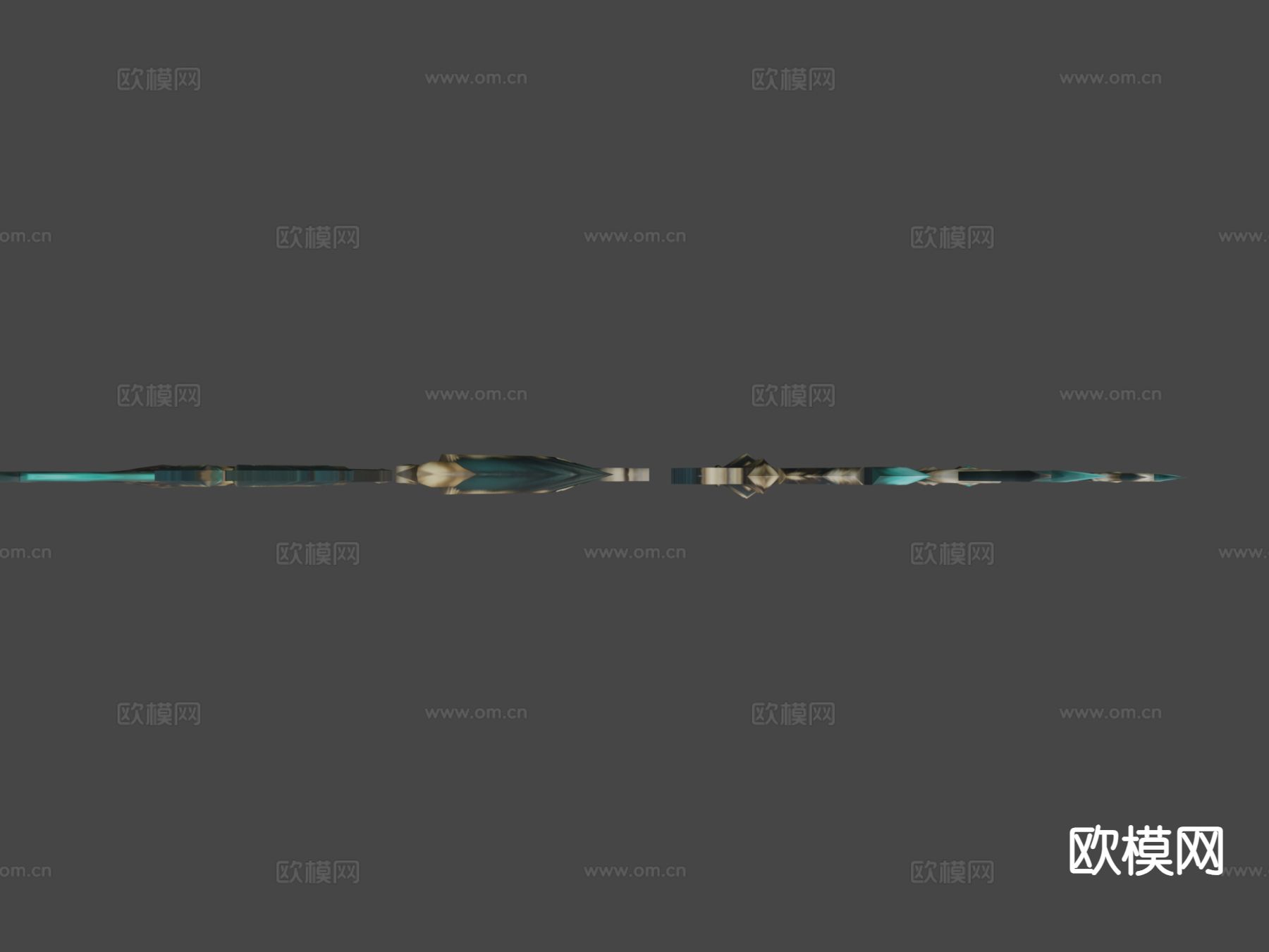 幻想闪电武器套装su模型下载（渲染图5）