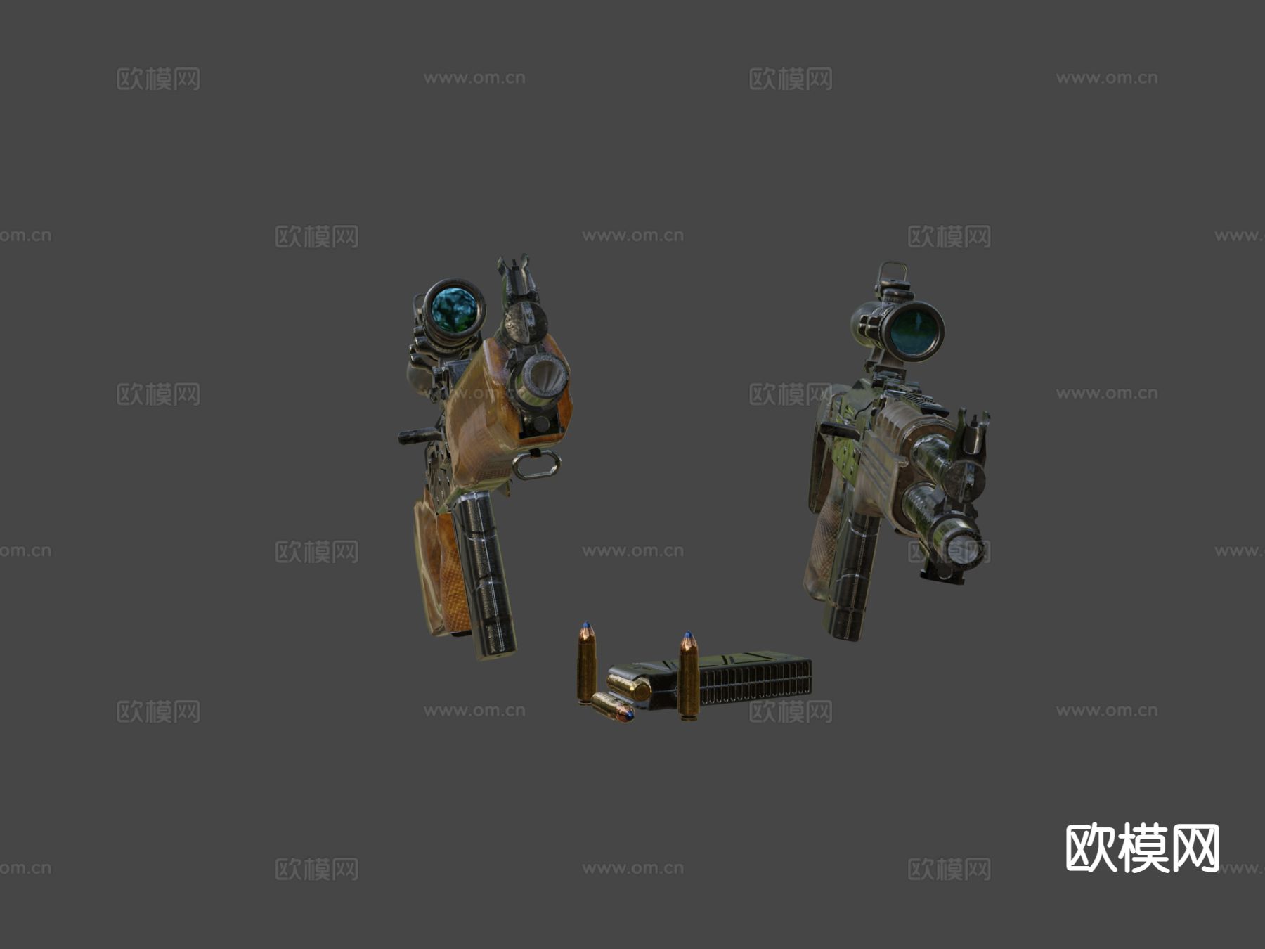 AK-47步枪su模型下载（渲染图6）