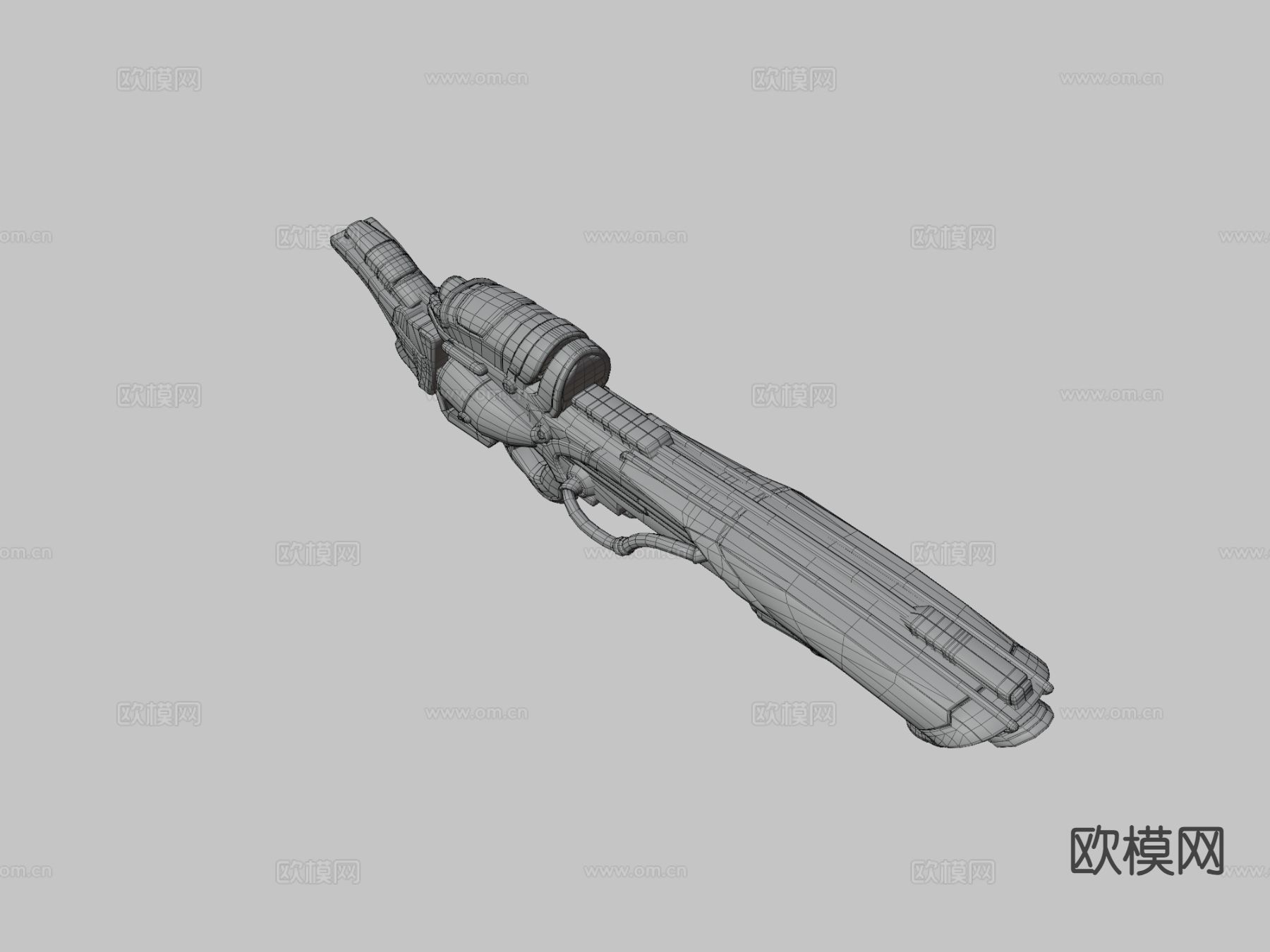 科幻温彻斯特枪su模型下载（渲染图3）