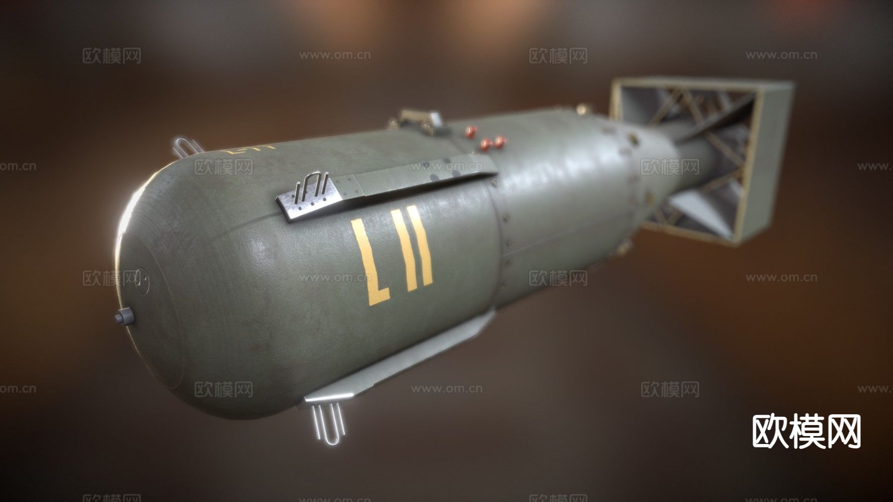 原子弹 武器su模型下载（渲染图2）