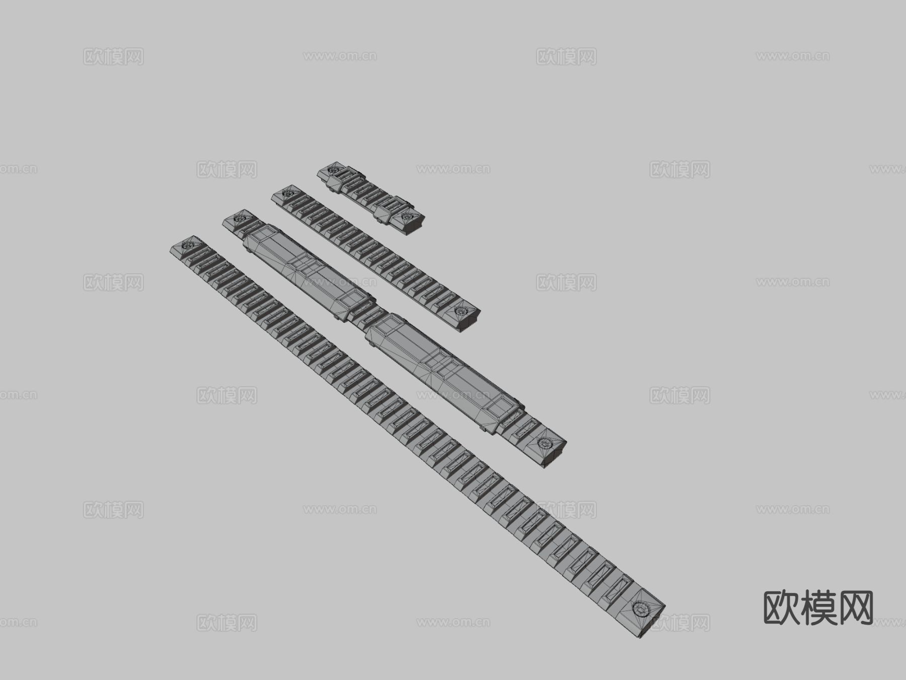 枪械配件 武器su模型下载（渲染图3）