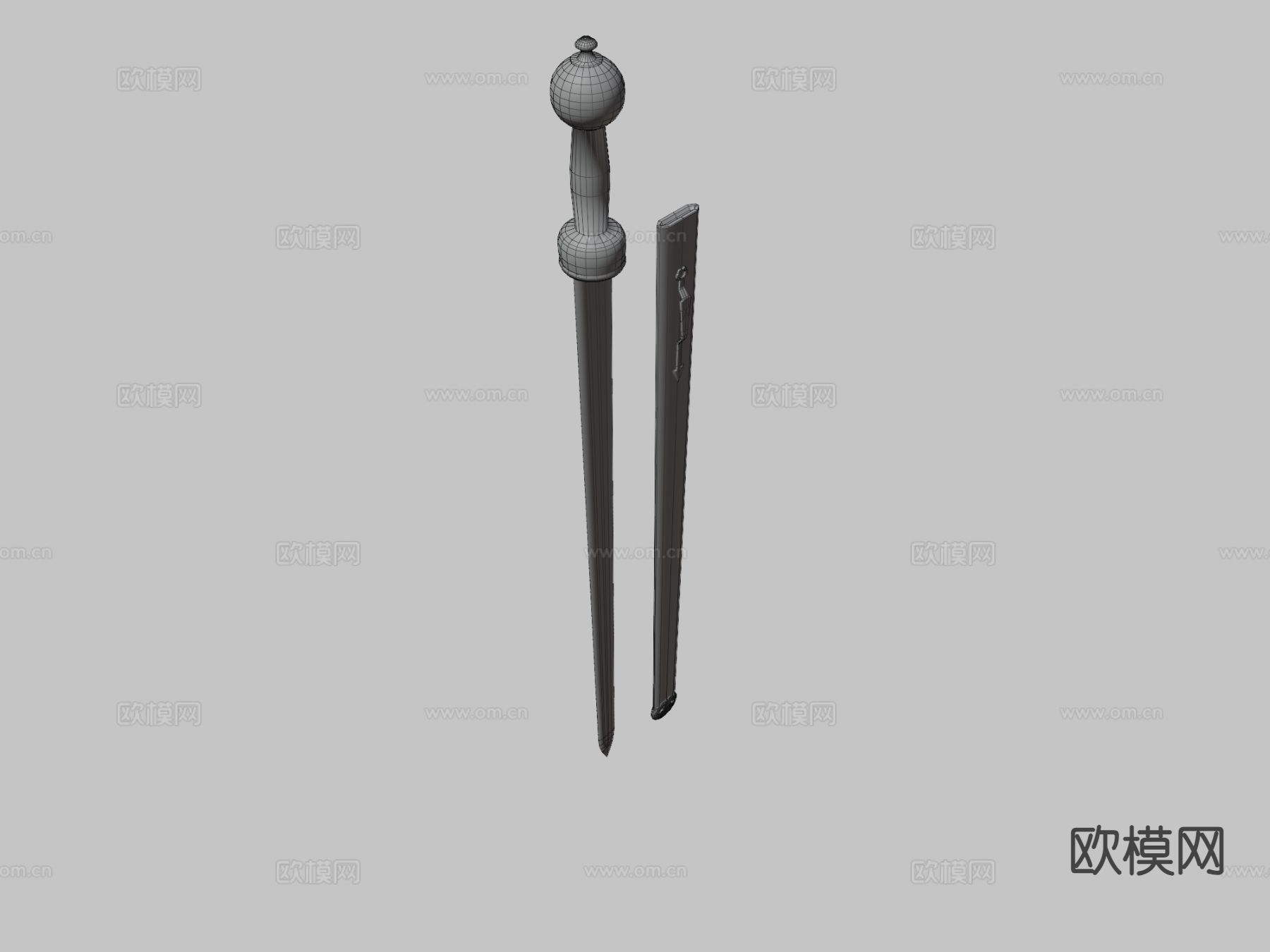 剑与剑鞘su模型下载（渲染图3）