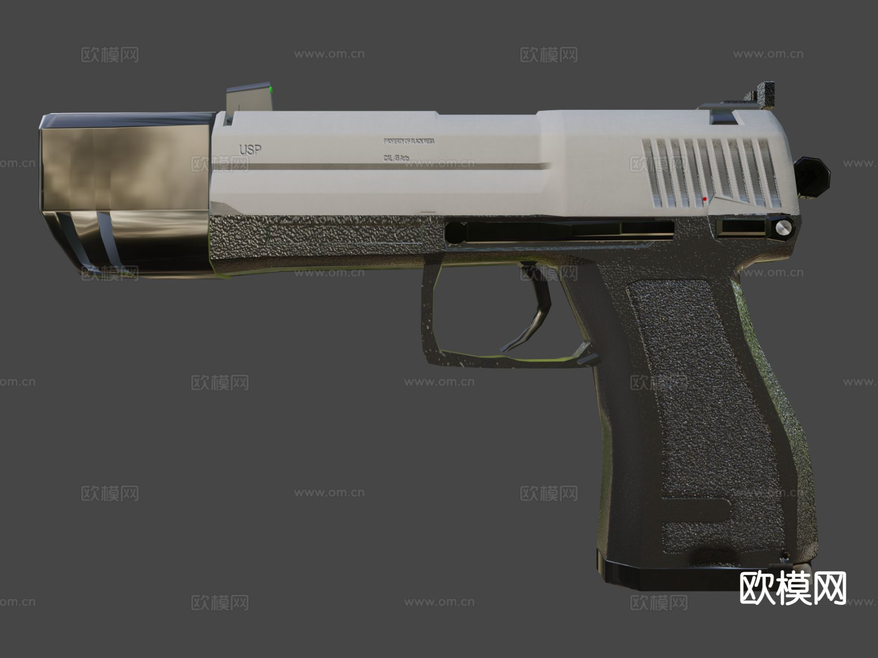 mm手枪su模型下载（渲染图7）