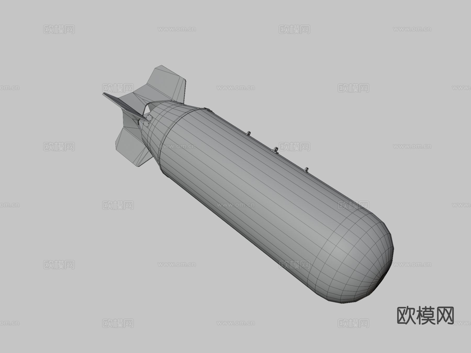 M29导弹 鱼雷su模型下载（渲染图3）
