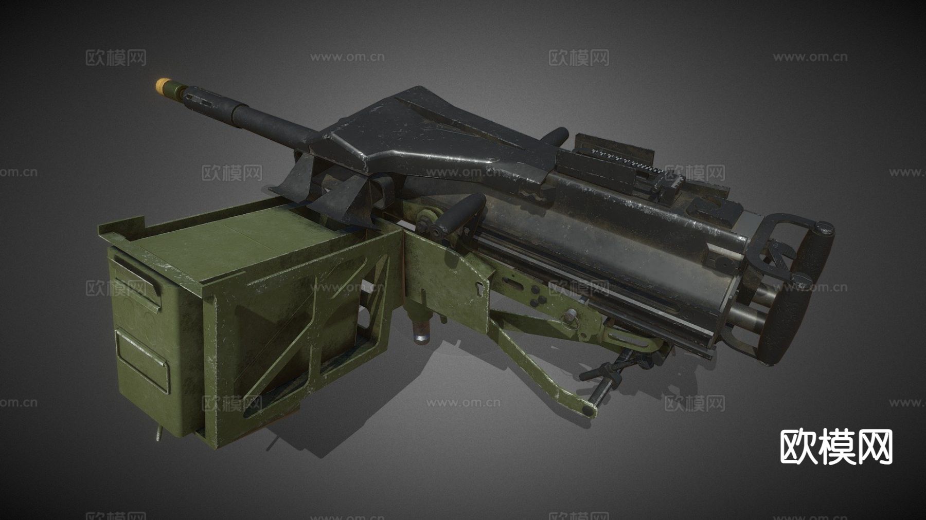 C型 火箭炮 榴弹炮 武器su模型下载（渲染图2）