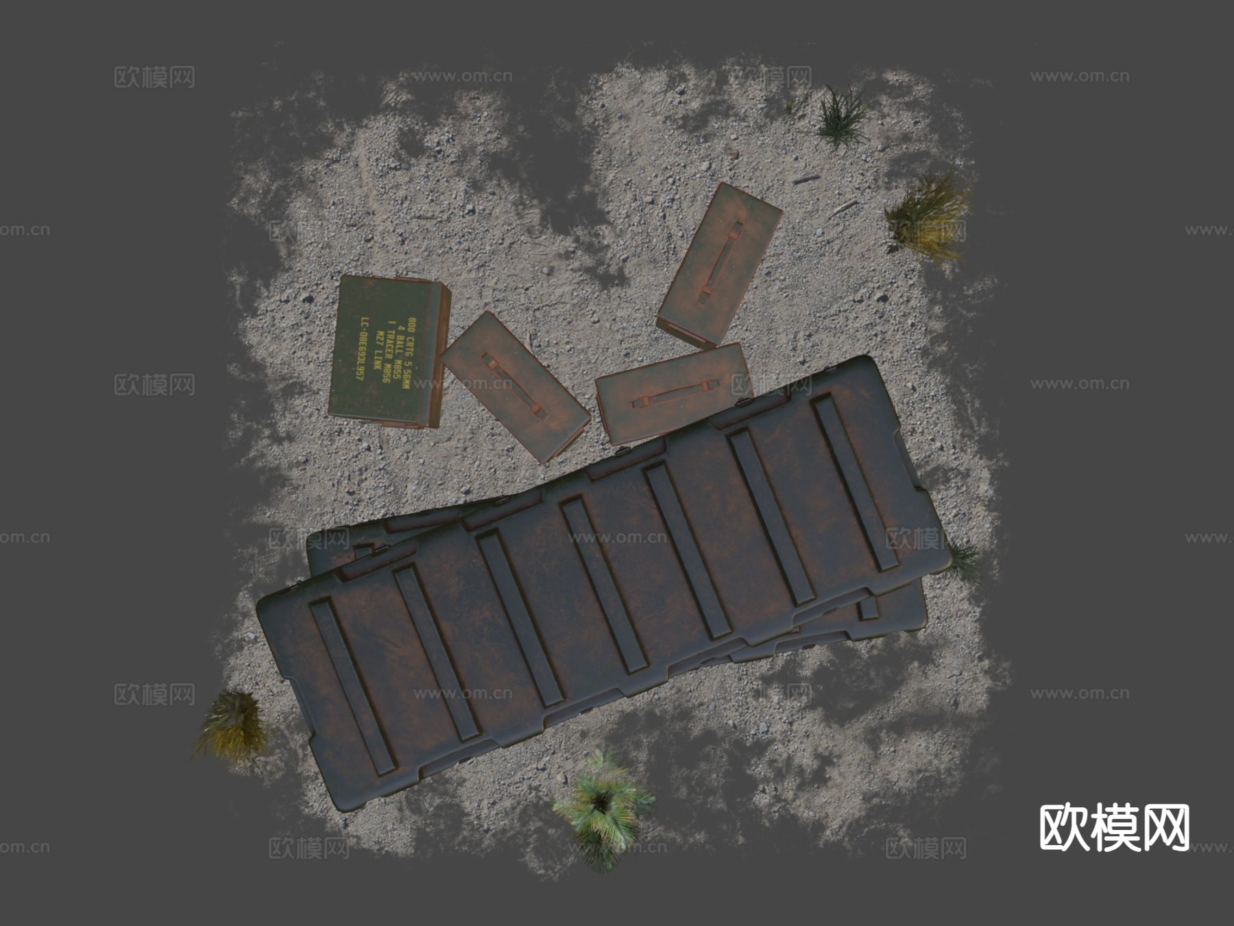 陆军弹药 武器箱su模型下载（渲染图7）